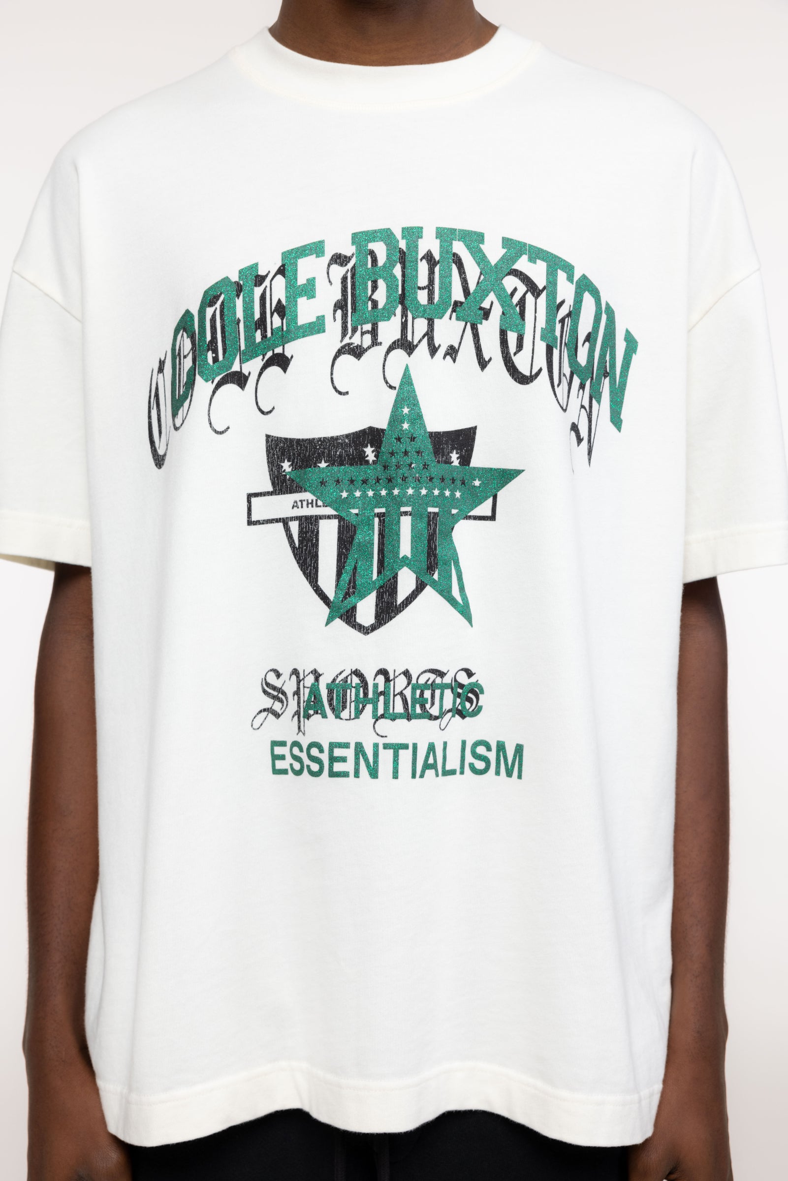 Cole Buxton | Americana Overlay T-Shirt | Mens | Vintage White