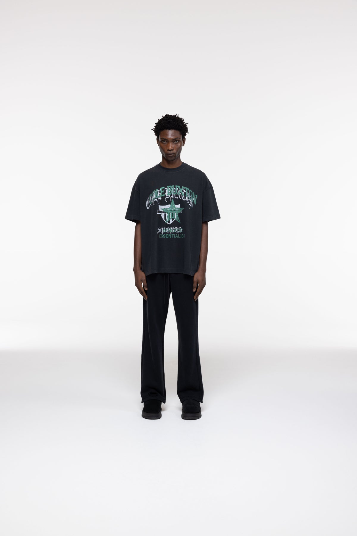 Cole Buxton | Americana Overlay T-Shirt | Mens | Vintage Black