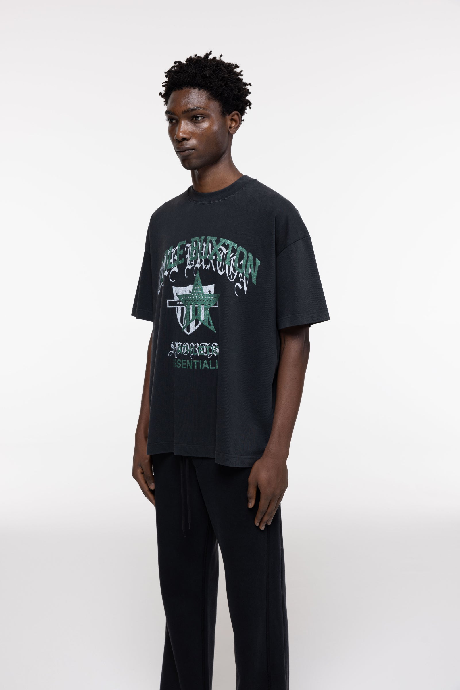 Cole Buxton | Americana Overlay T-Shirt | Mens | Vintage Black