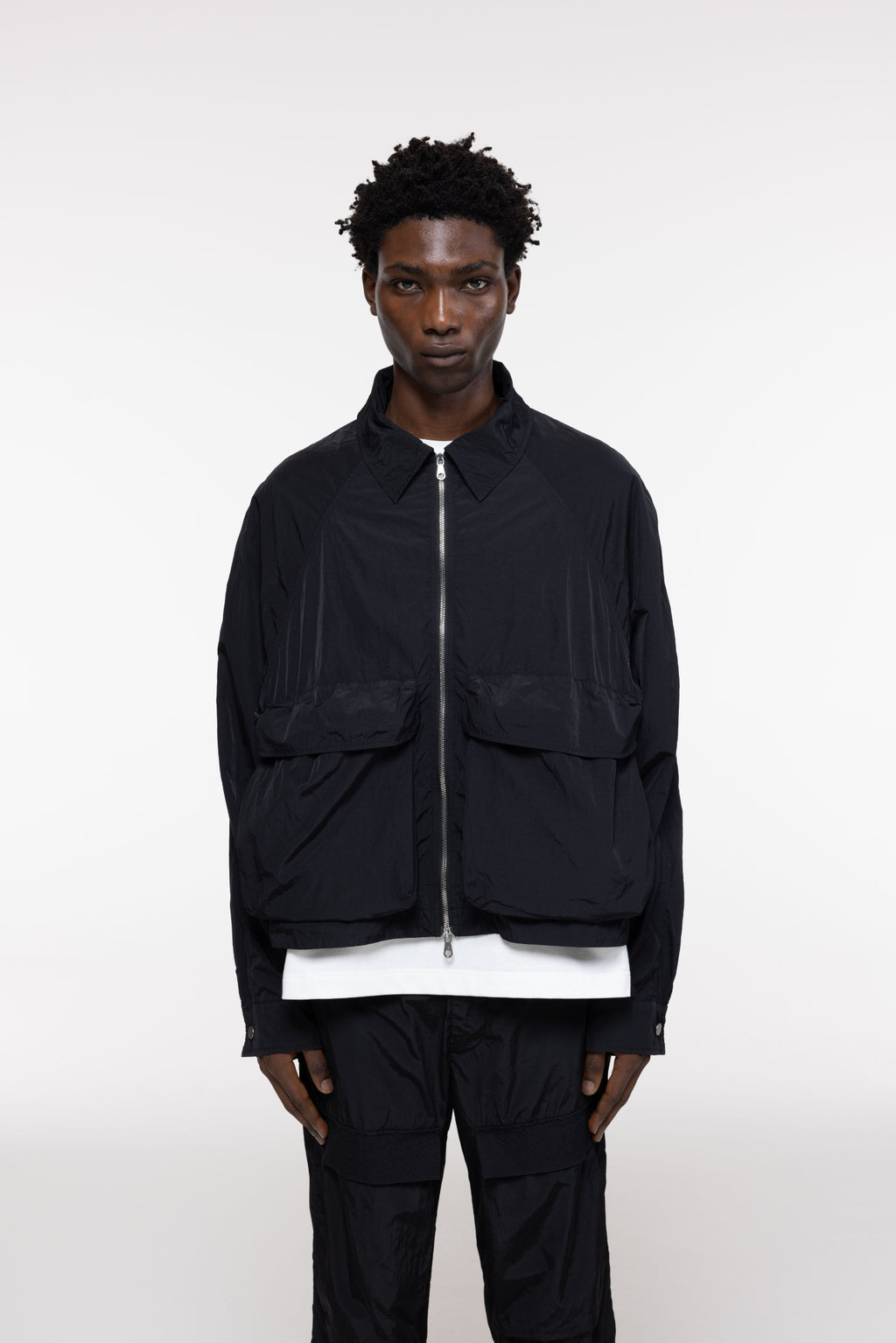 Cole Buxton | Cold Wash Raglan Overshirt | Mens | Black