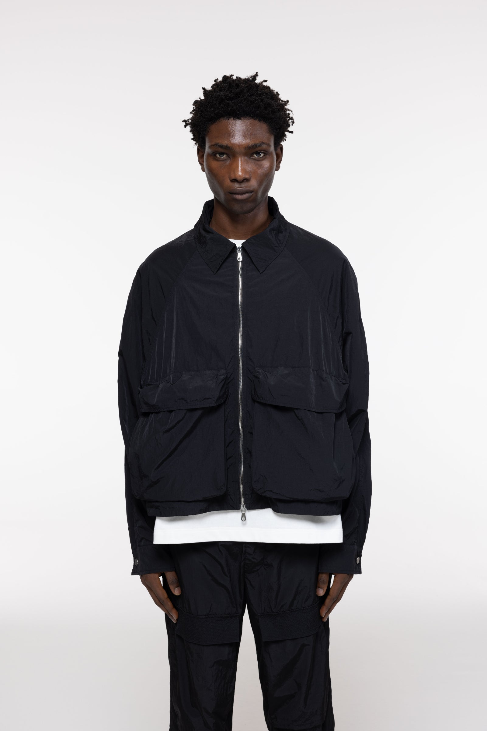 Cole Buxton | Cold Wash Raglan Overshirt | Mens | Black