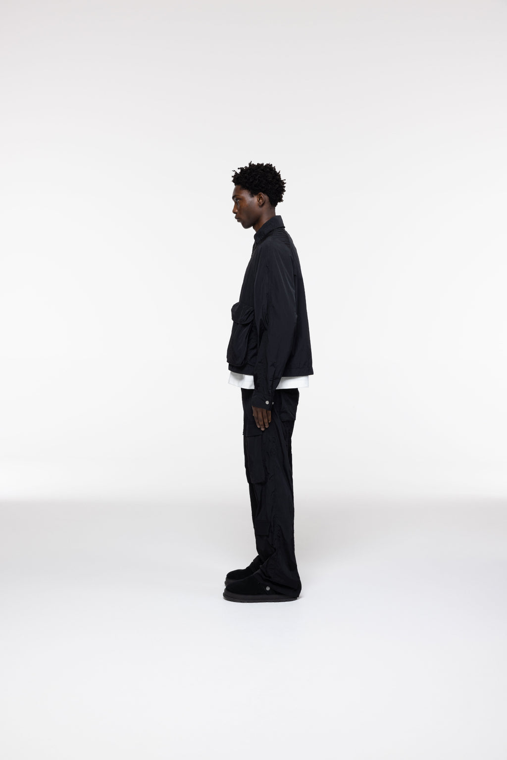 Cole Buxton | Cold Wash Raglan Overshirt | Mens | Black