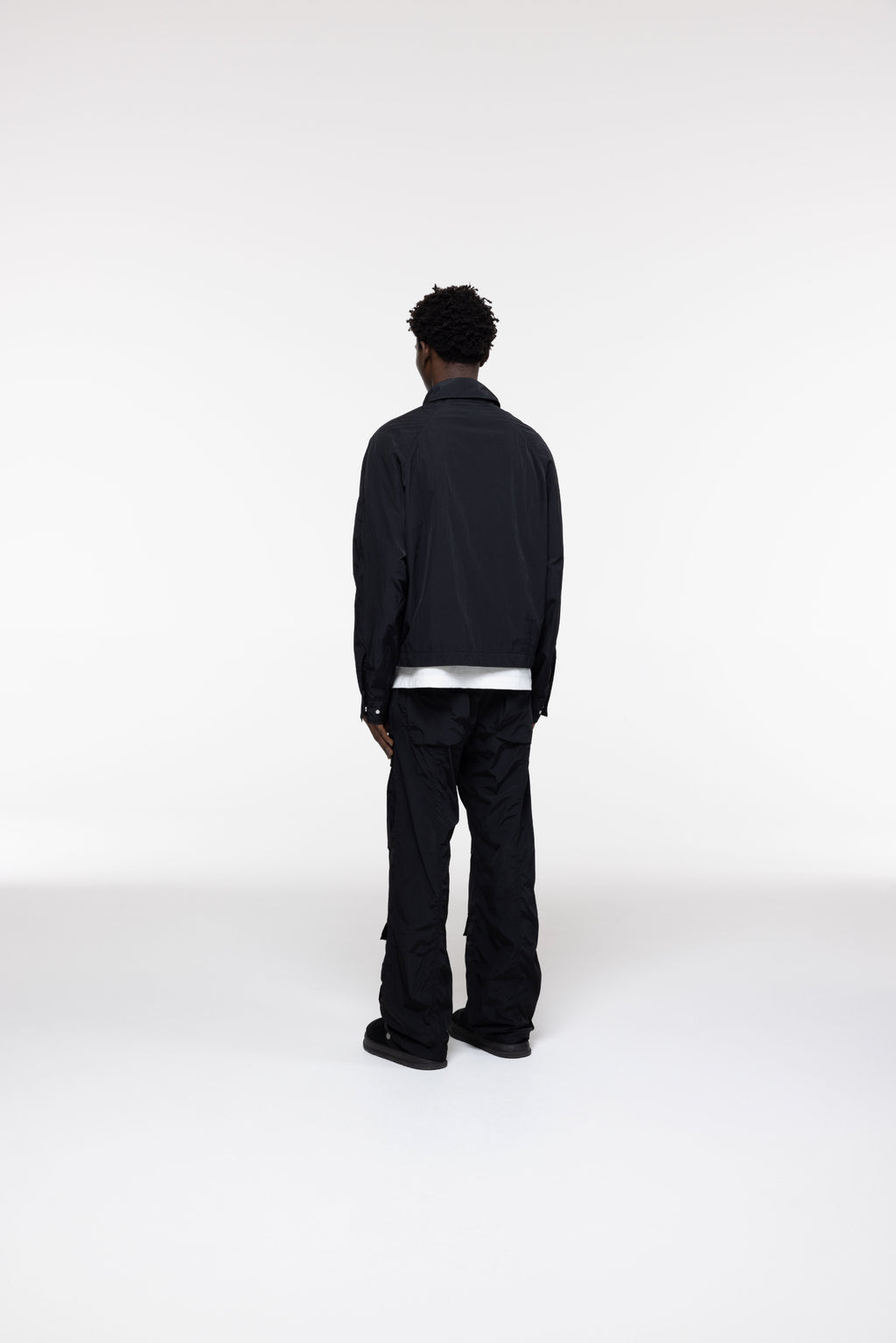Cole Buxton | Cold Wash Raglan Overshirt | Mens | Black