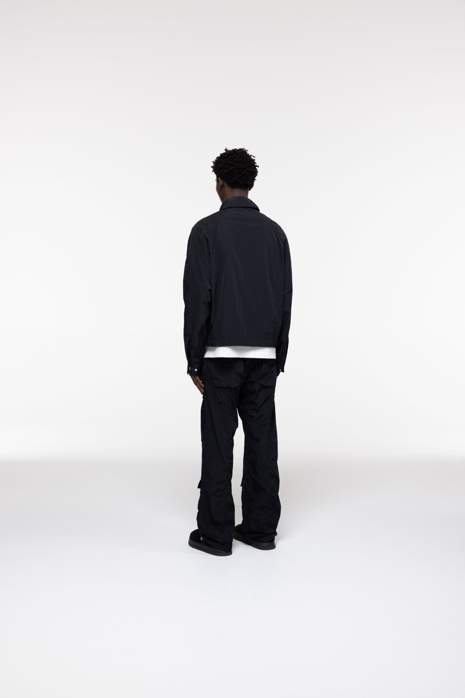 Cole Buxton | Cold Wash Raglan Overshirt | Mens | Black