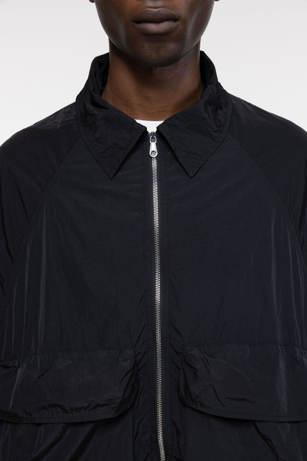 Cole Buxton | Cold Wash Raglan Overshirt | Mens | Black