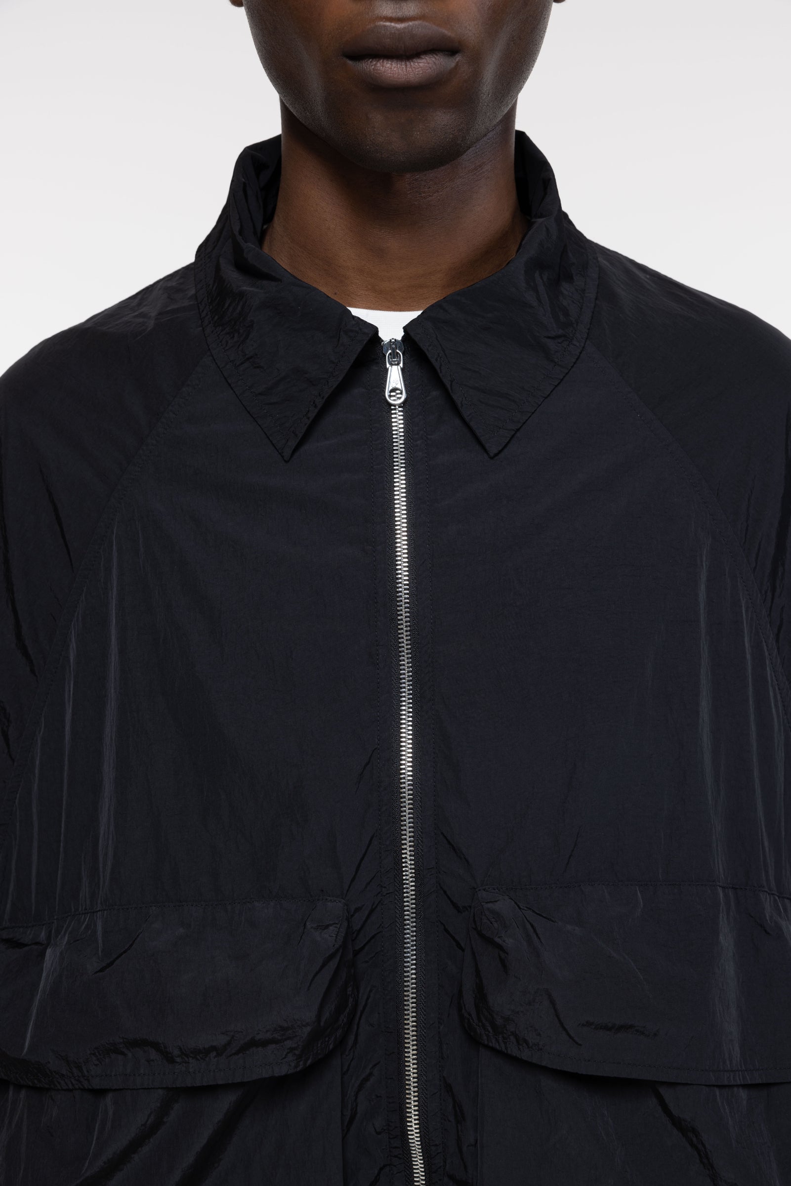 Cole Buxton | Cold Wash Raglan Overshirt | Mens | Black