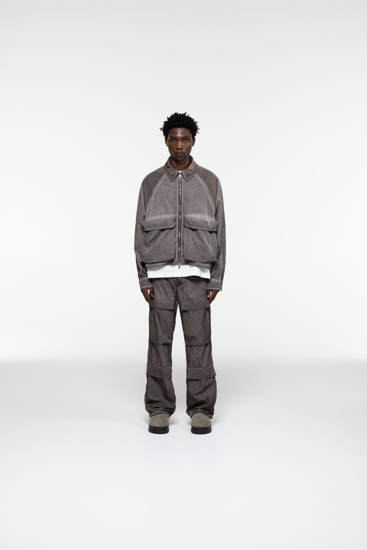 Cole Buxton | Cold Wash Raglan Overshirt | Mens | Brown