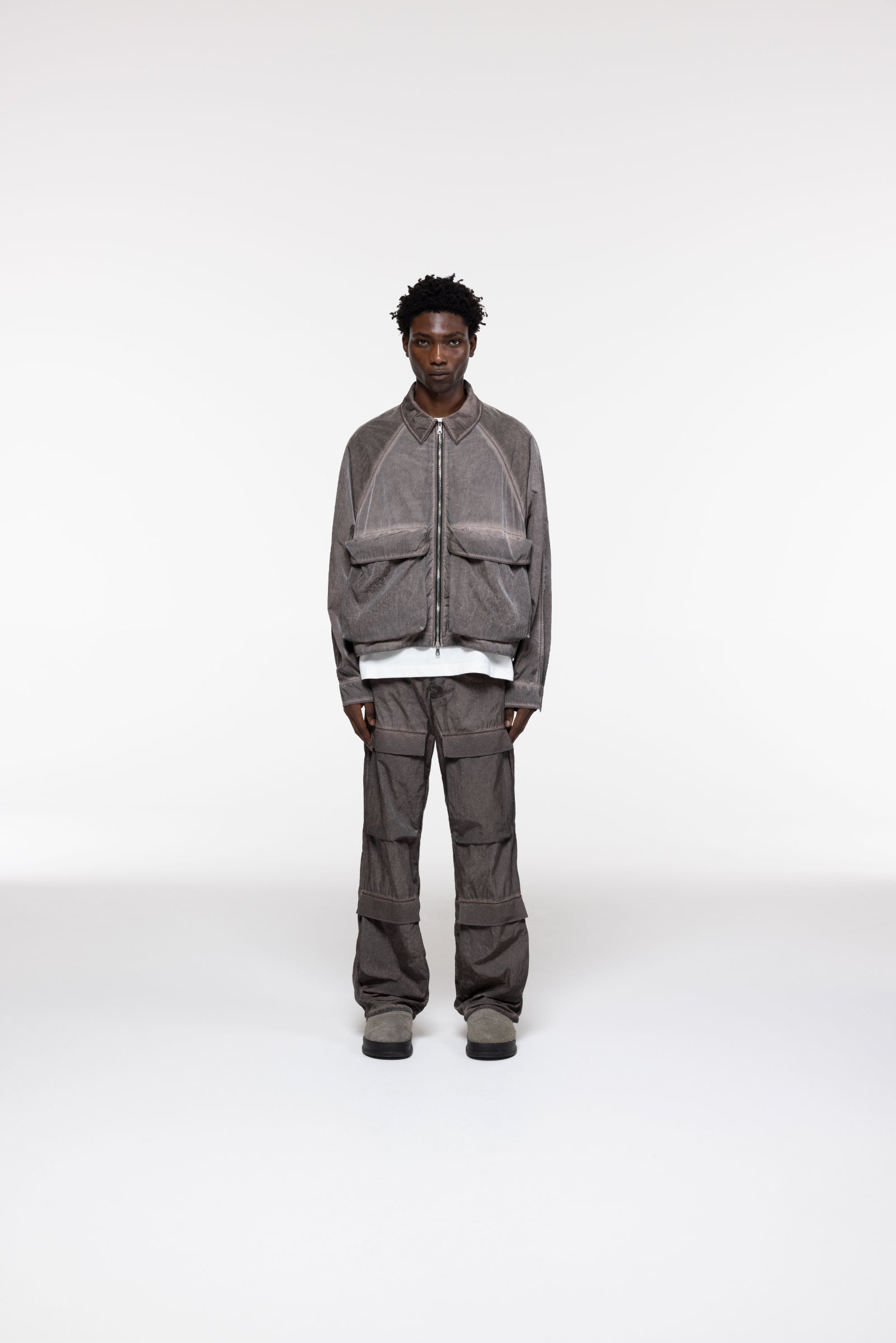 Cole Buxton | Cold Wash Raglan Overshirt | Mens | Brown