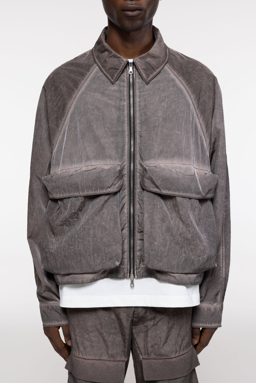 Cole Buxton | Cold Wash Raglan Overshirt | Mens | Brown