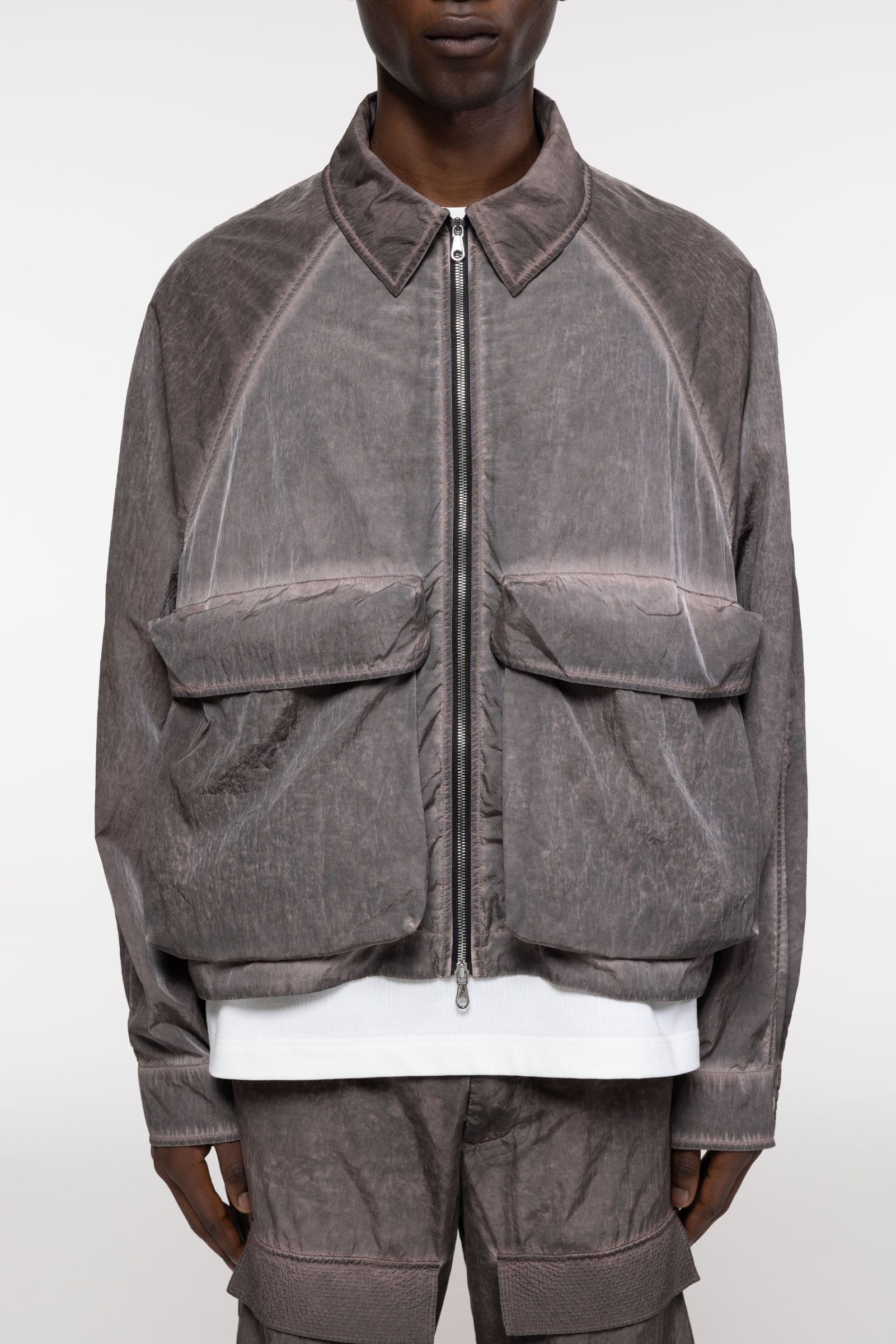 Cole Buxton | Cold Wash Raglan Overshirt | Mens | Brown