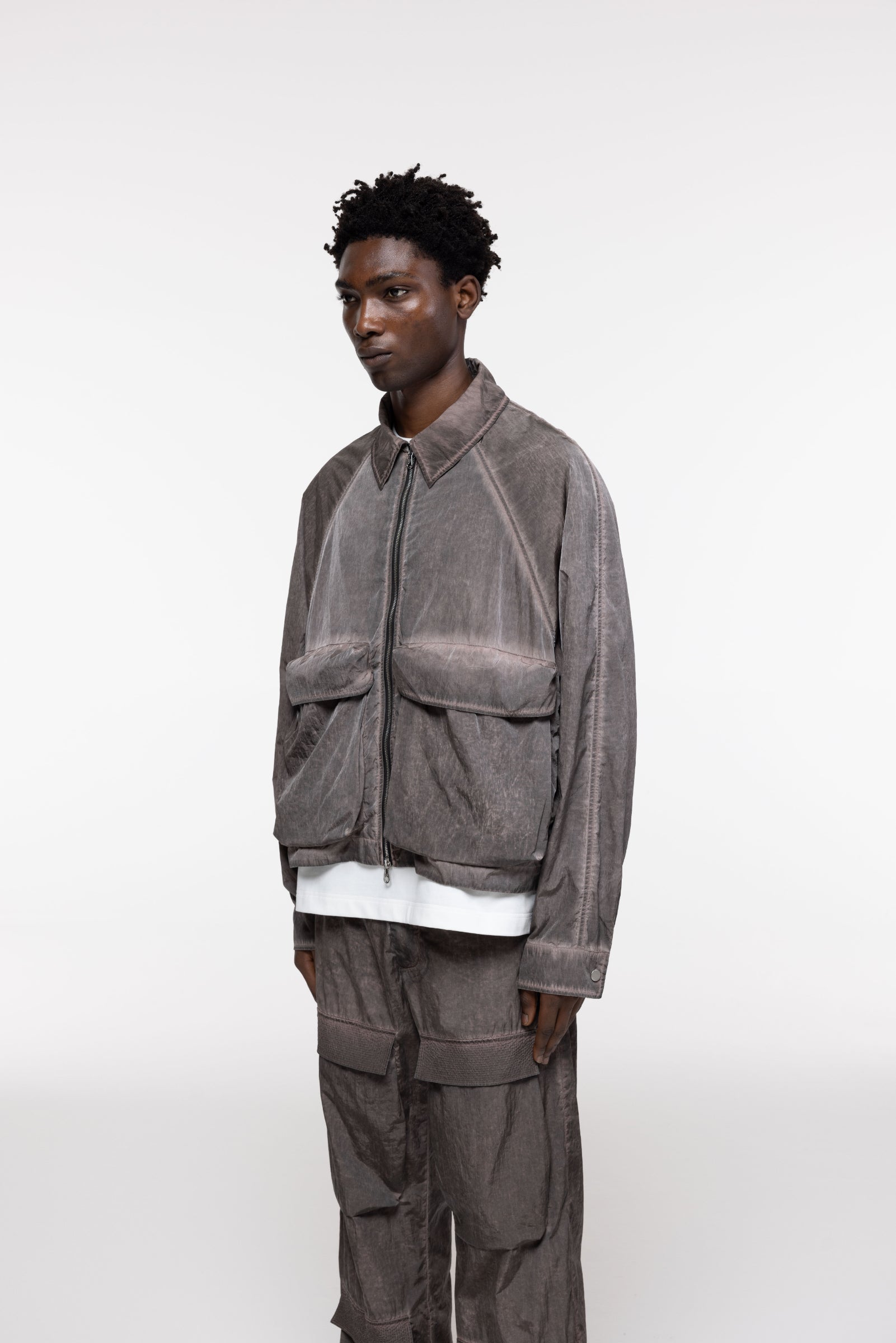 Cole Buxton | Cold Wash Raglan Overshirt | Mens | Brown