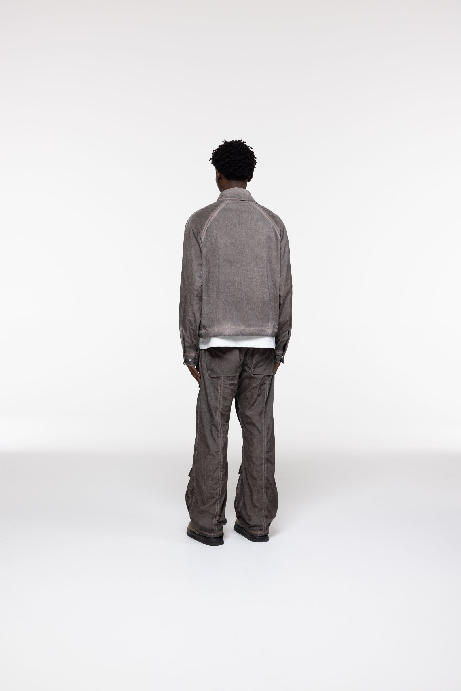 Cole Buxton | Cold Wash Raglan Overshirt | Mens | Brown