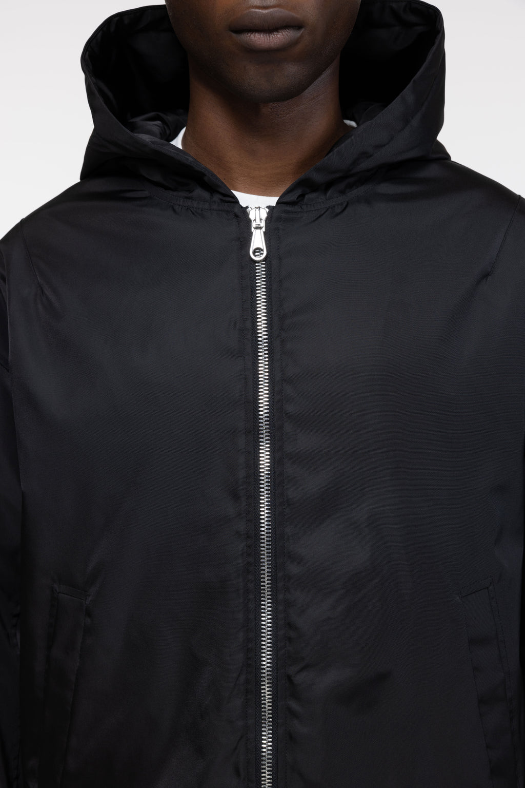 Cole Buxton | Nylon Hooded Jacket | Mens | Black