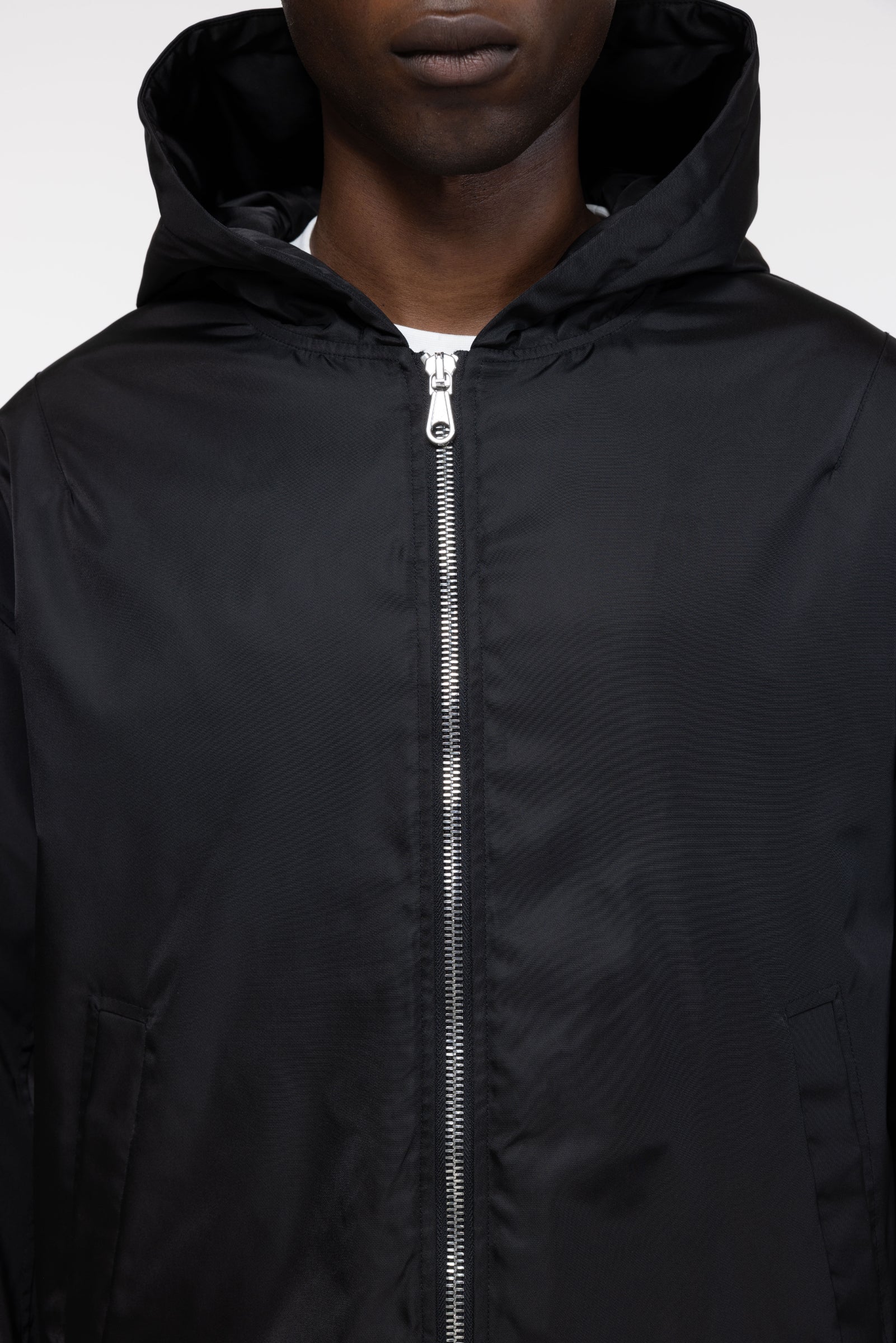 Cole Buxton | Nylon Hooded Jacket | Mens | Black