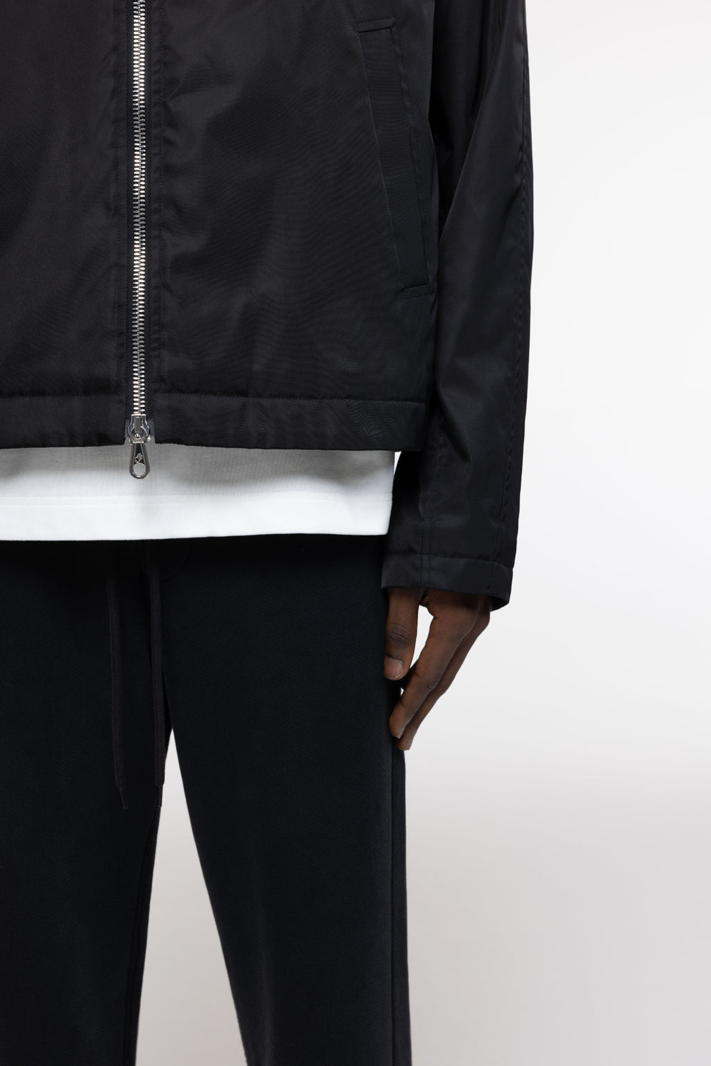 Cole Buxton | Nylon Hooded Jacket | Mens | Black