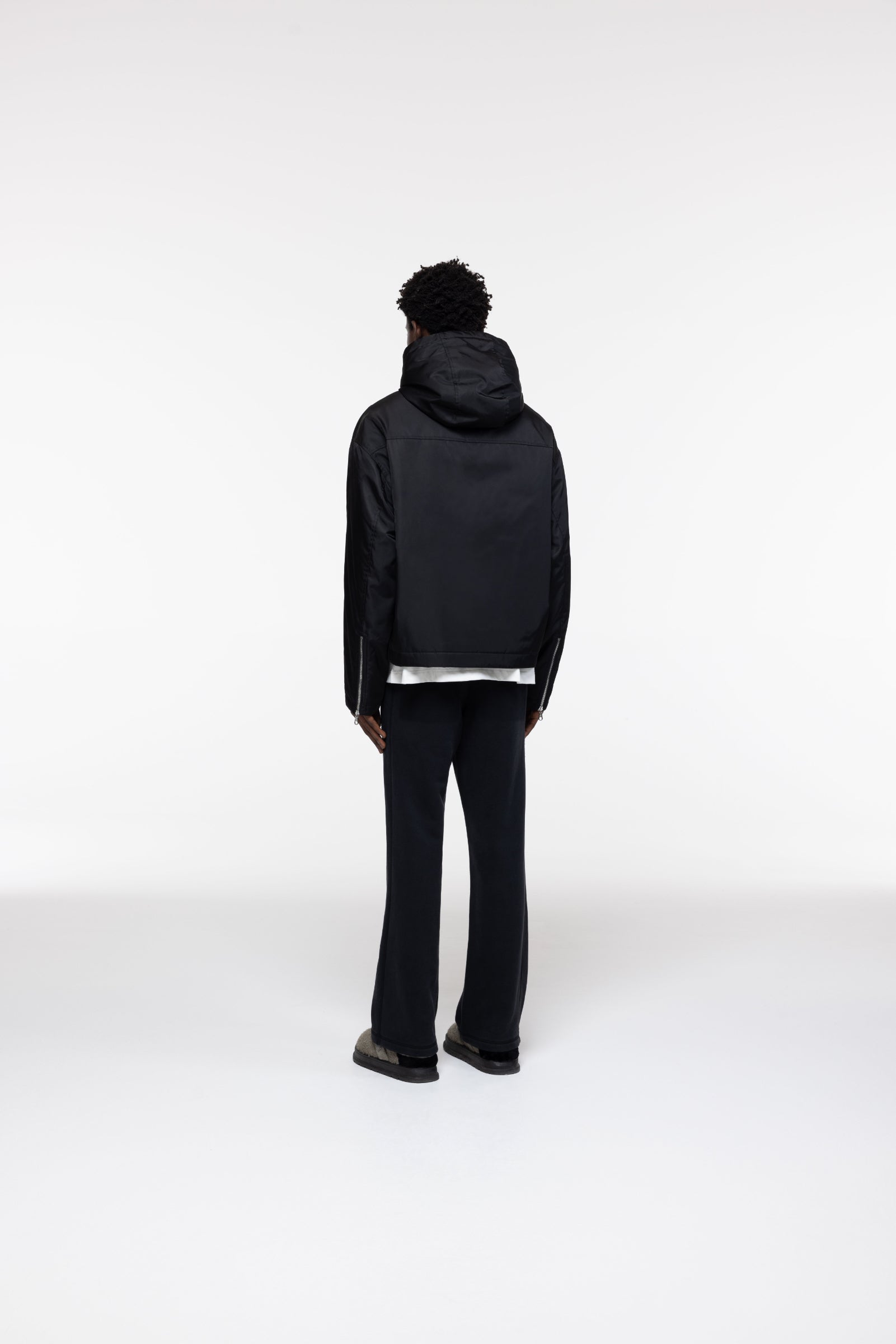 Cole Buxton | Nylon Hooded Jacket | Mens | Black