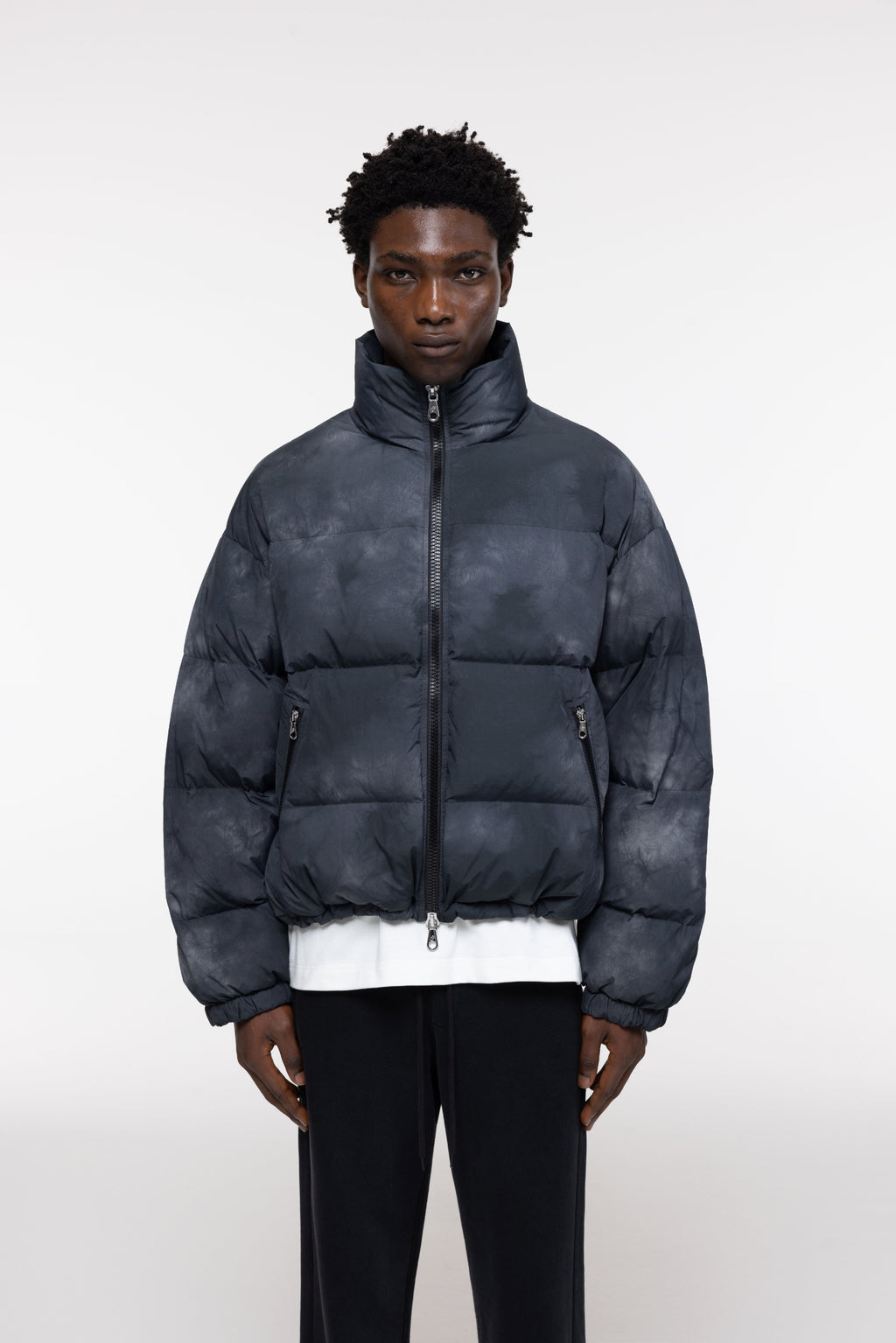 Cole Buxton | Cropped Dyed Puffer | Mens | Black