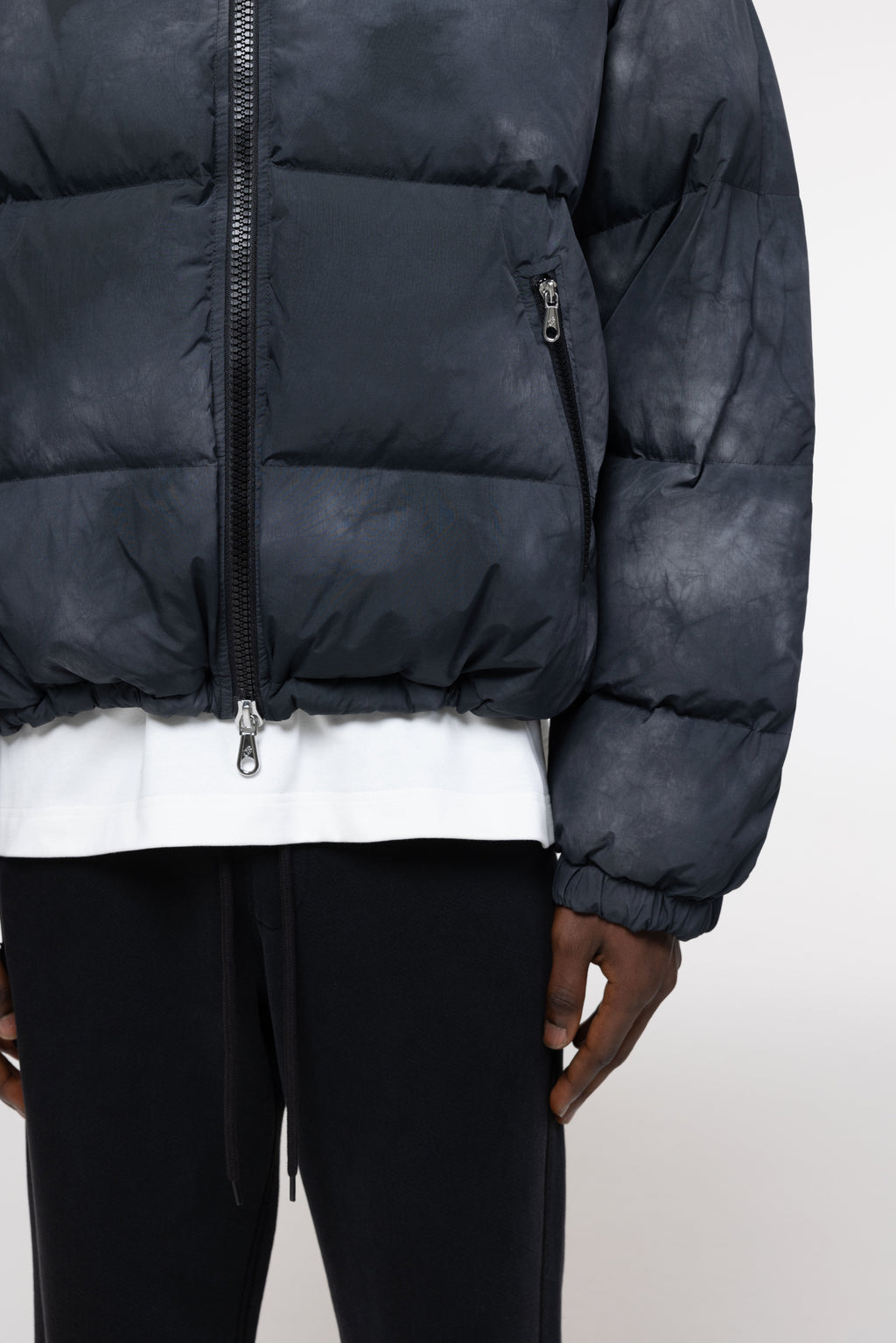 Cole Buxton | Cropped Dyed Puffer | Mens | Black