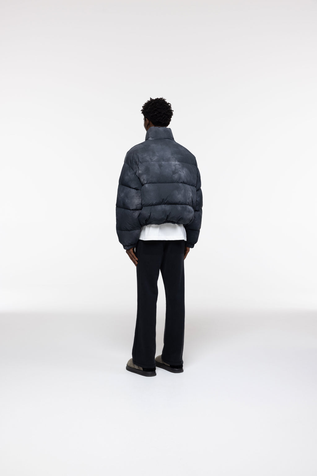 Cole Buxton | Cropped Dyed Puffer | Mens | Black