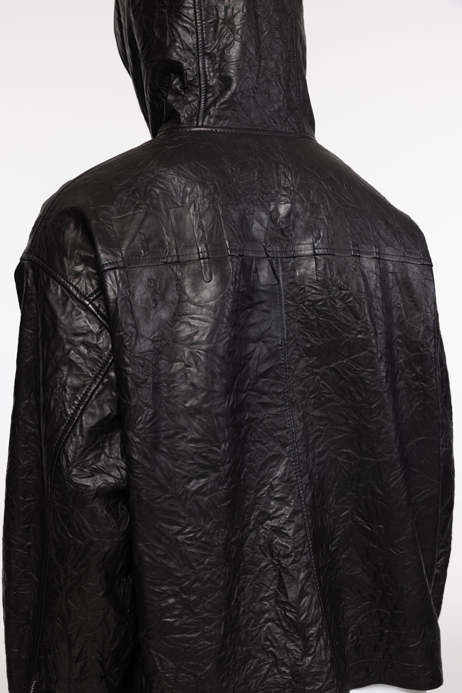 Cole Buxton | Crunch Zipped Leather Jacket | Mens | Black