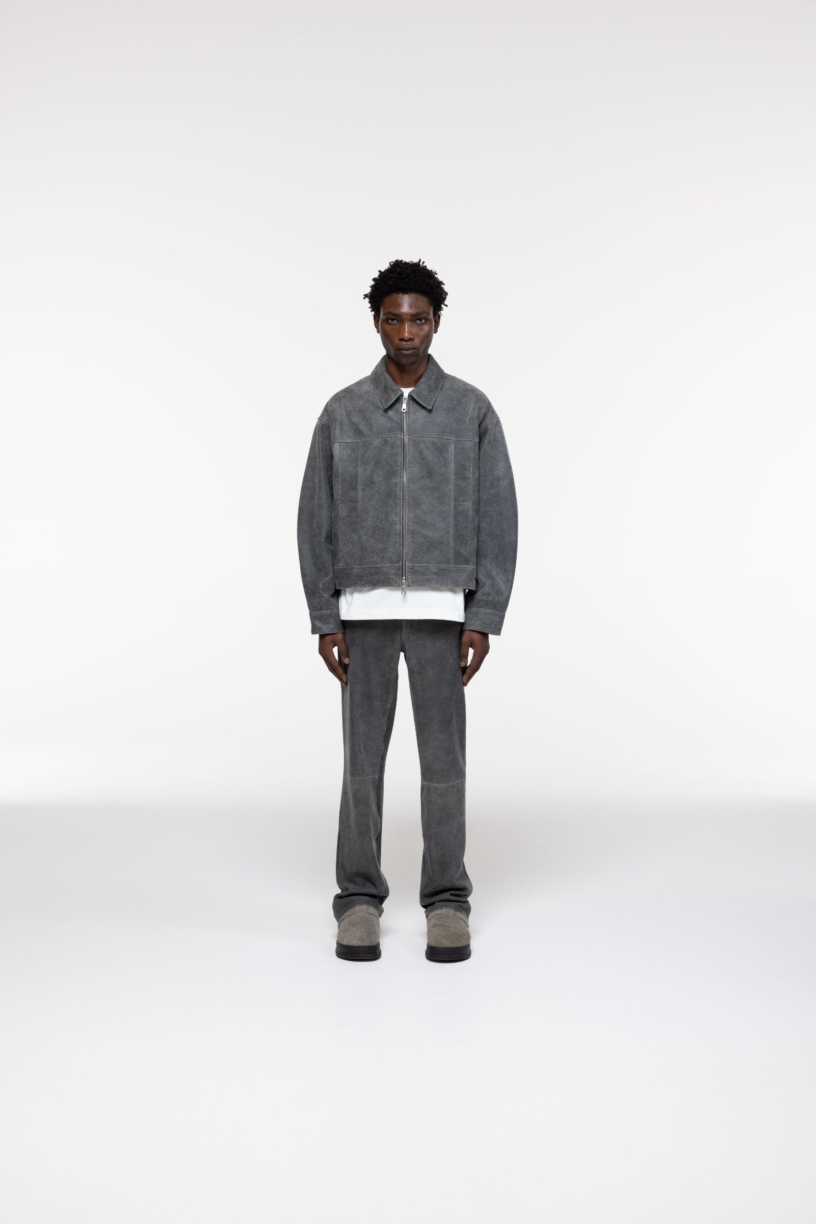 Cole Buxton | Cracked Leather Jacket | Mens | Black