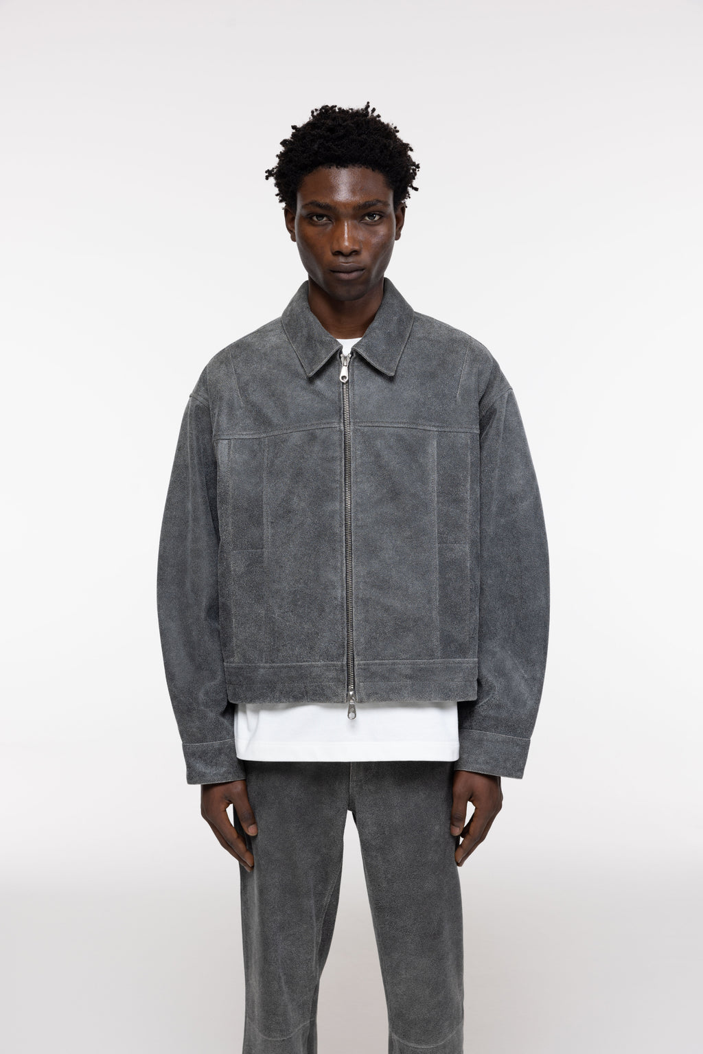 Cole Buxton | Cracked Leather Jacket | Mens | Black