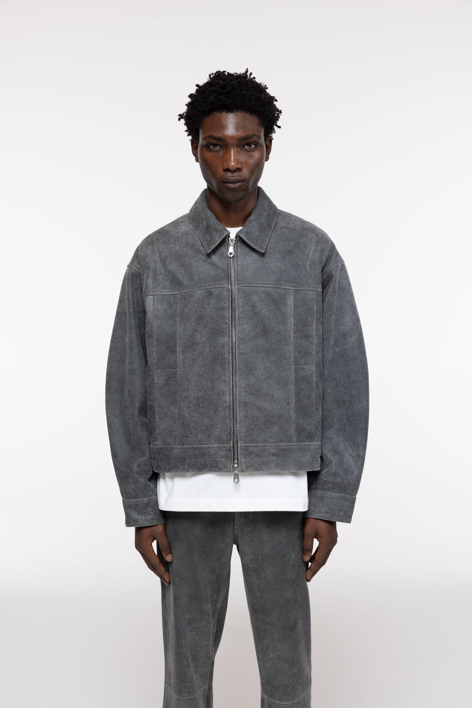 Cole Buxton | Cracked Leather Jacket | Mens | Black
