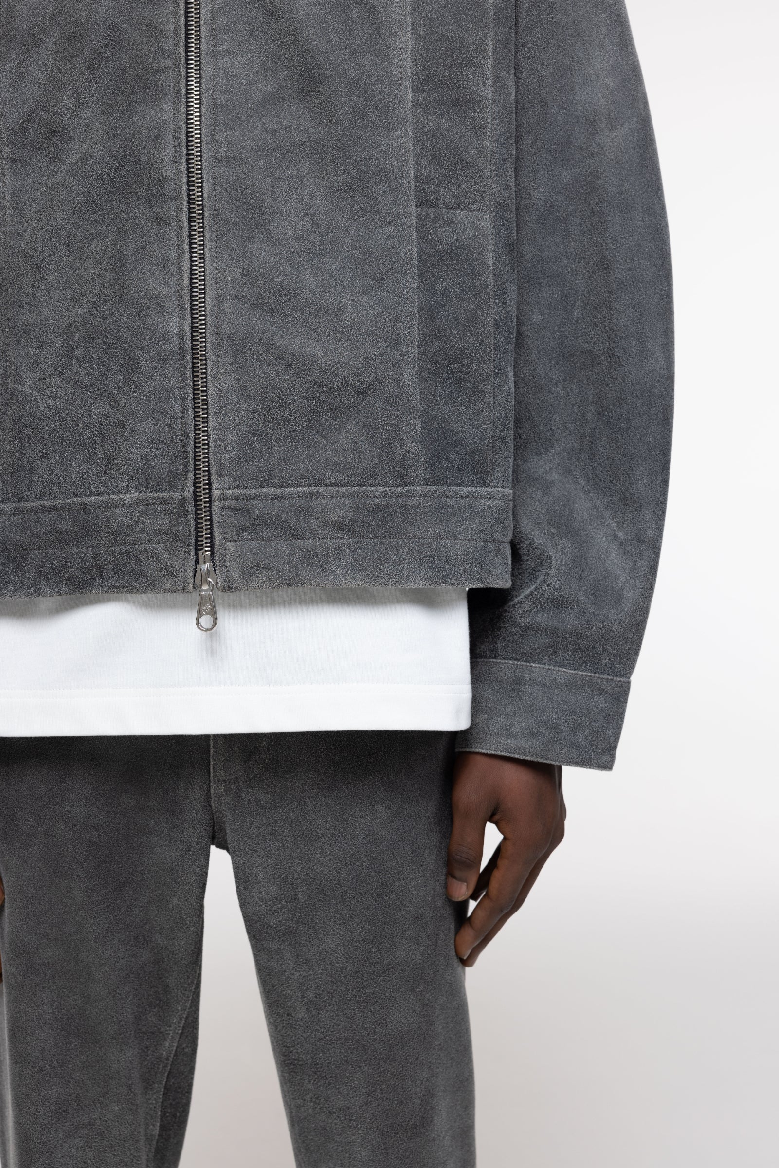 Cole Buxton | Cracked Leather Jacket | Mens | Black