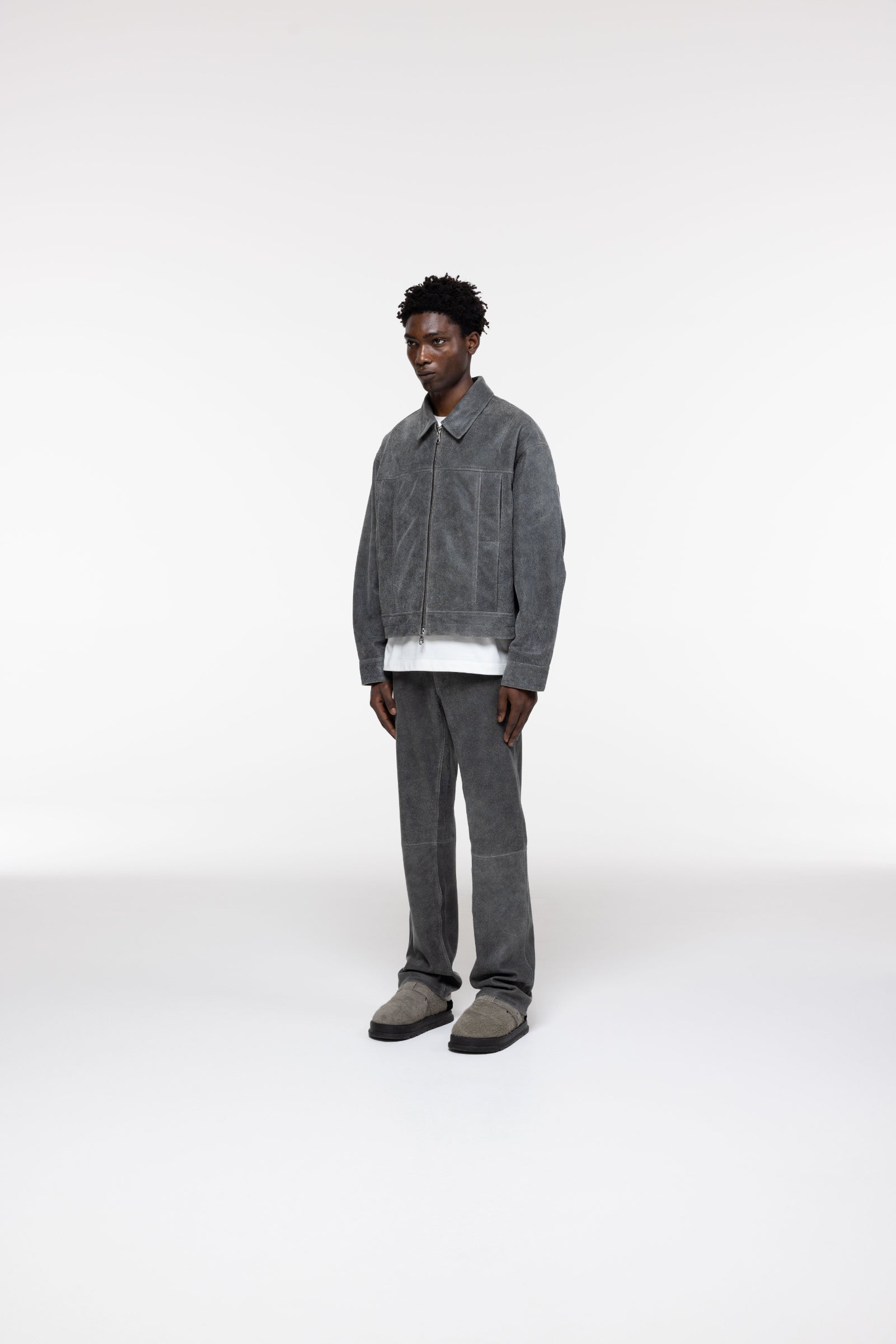 Cole Buxton | Cracked Leather Jacket | Mens | Black