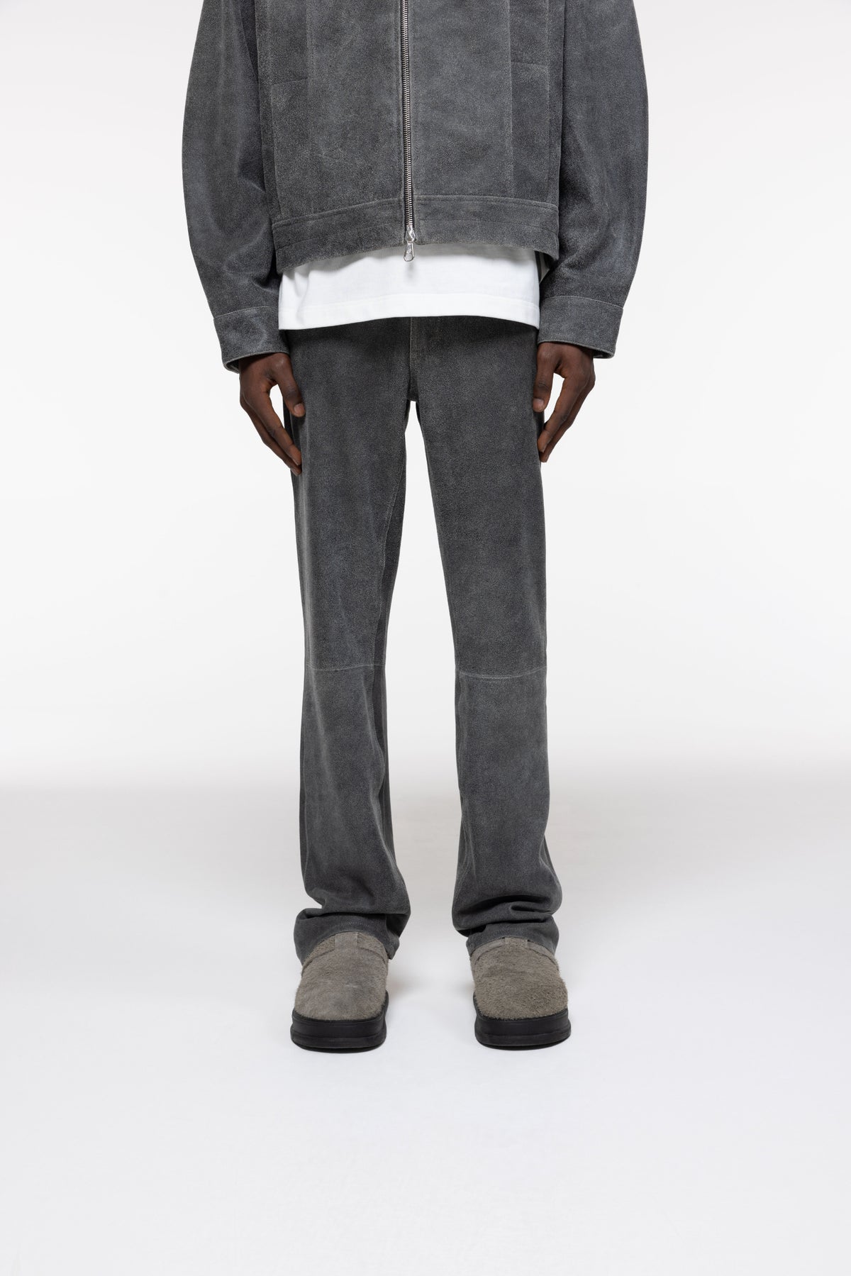 Cole Buxton | Cracked Leather Pants | Mens | Black