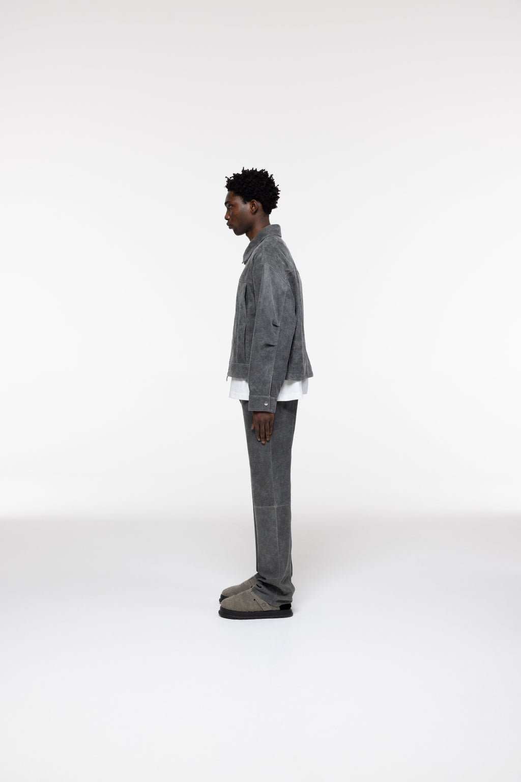 Cole Buxton | Cracked Leather Jacket | Mens | Black