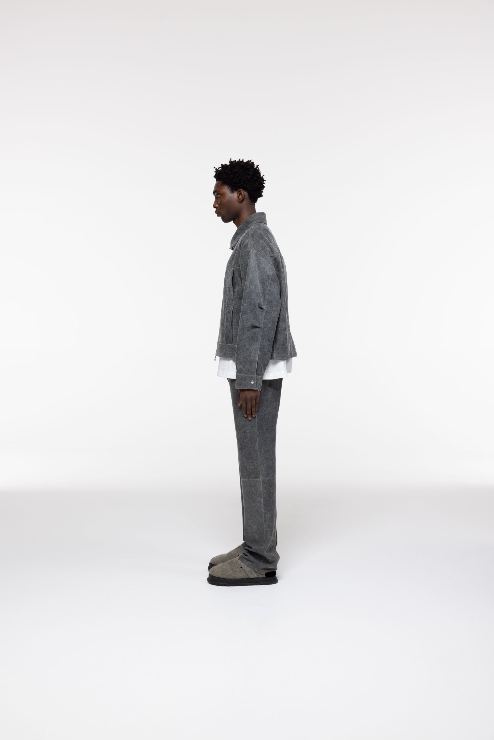 Cole Buxton | Cracked Leather Jacket | Mens | Black
