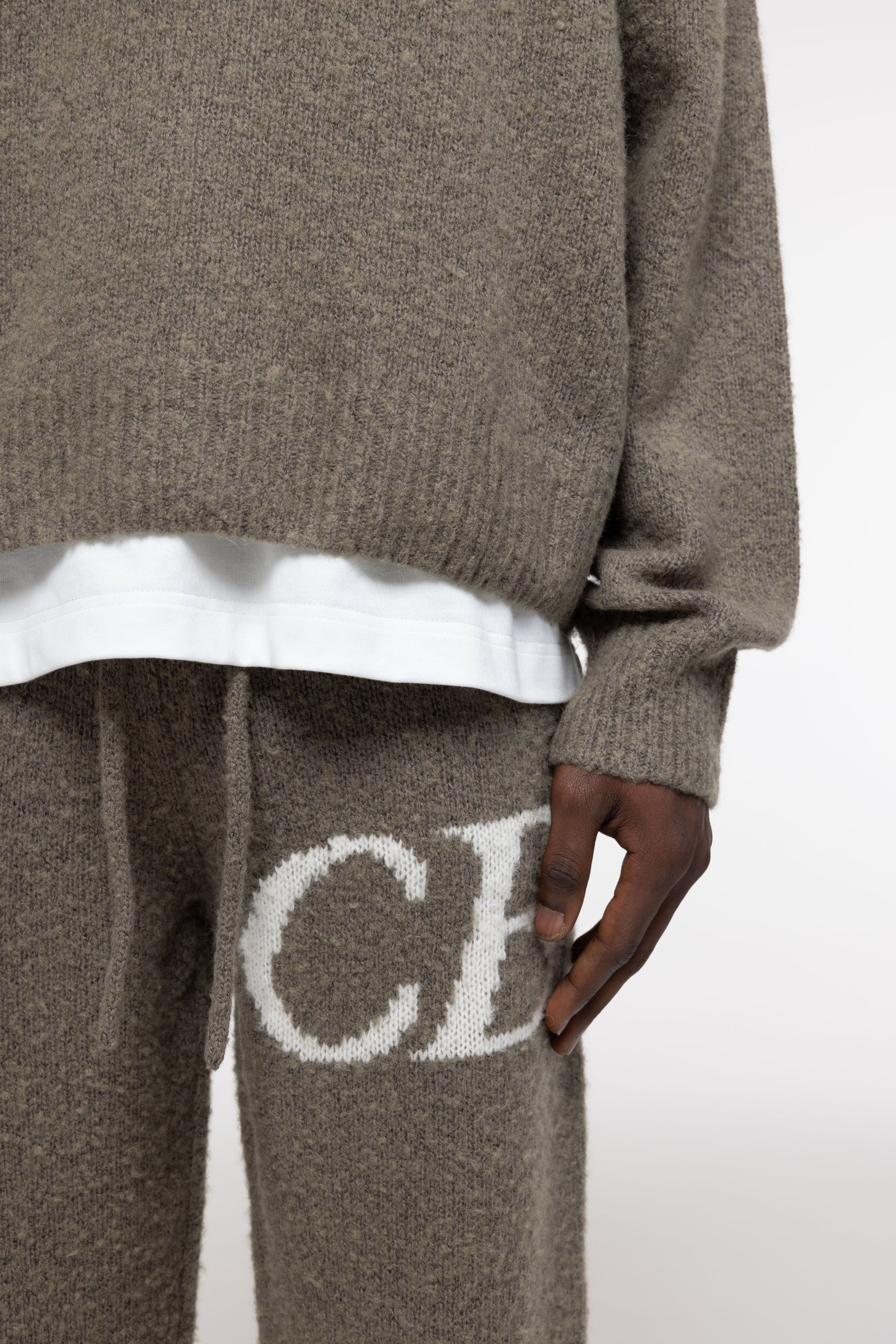 Cole Buxton | Cb Logo Knit Pants | Mens | Khaki