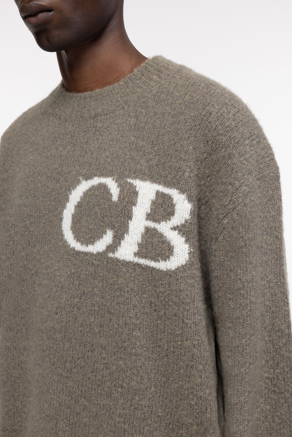 Cole Buxton | Cb Logo Knit Sweater | Mens | Khaki