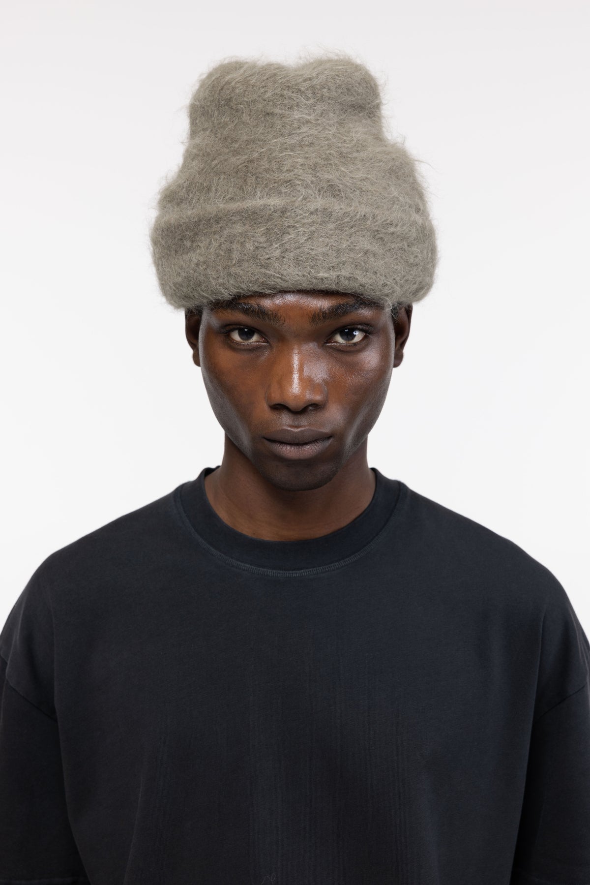 Cole Buxton | Blank Alpaca Knit Beanie | Mens | Khaki