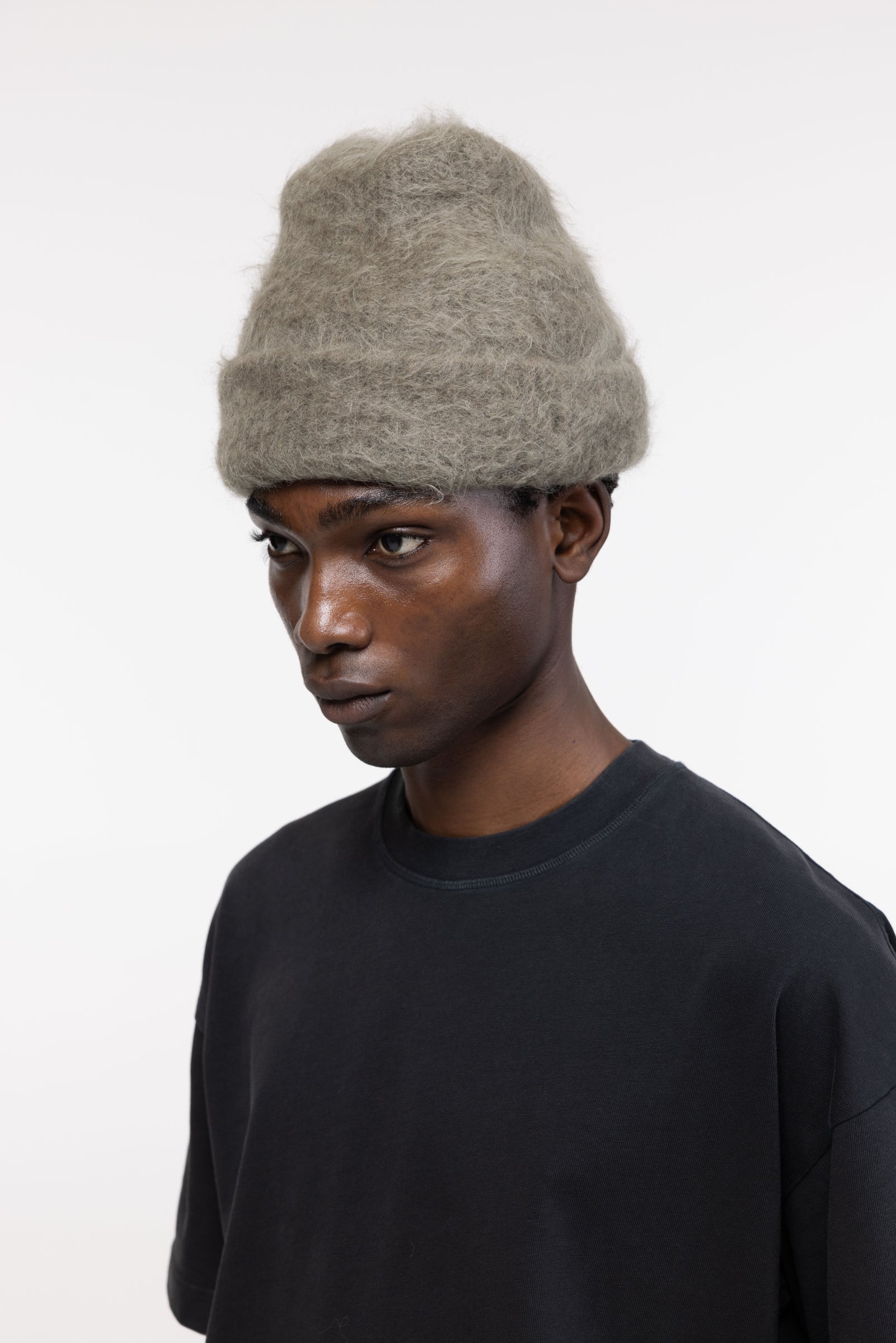 Cole Buxton | Blank Alpaca Knit Beanie | Mens | Khaki