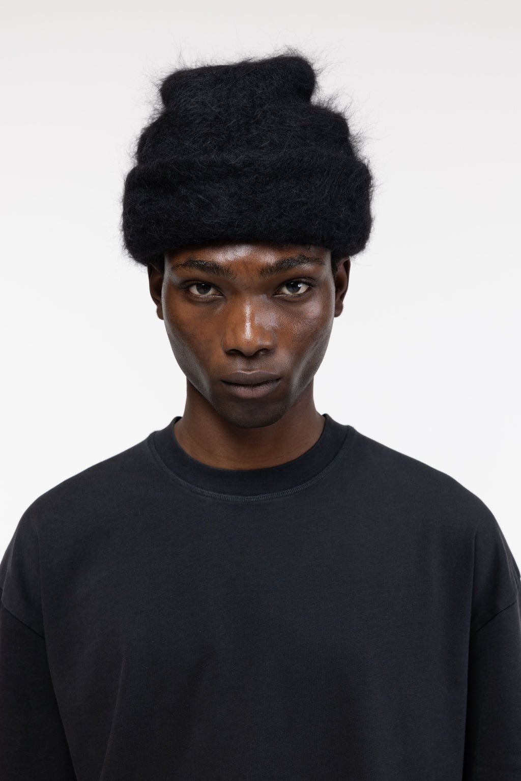 Cole Buxton | Blank Alpaca Knit Beanie | Mens | Black