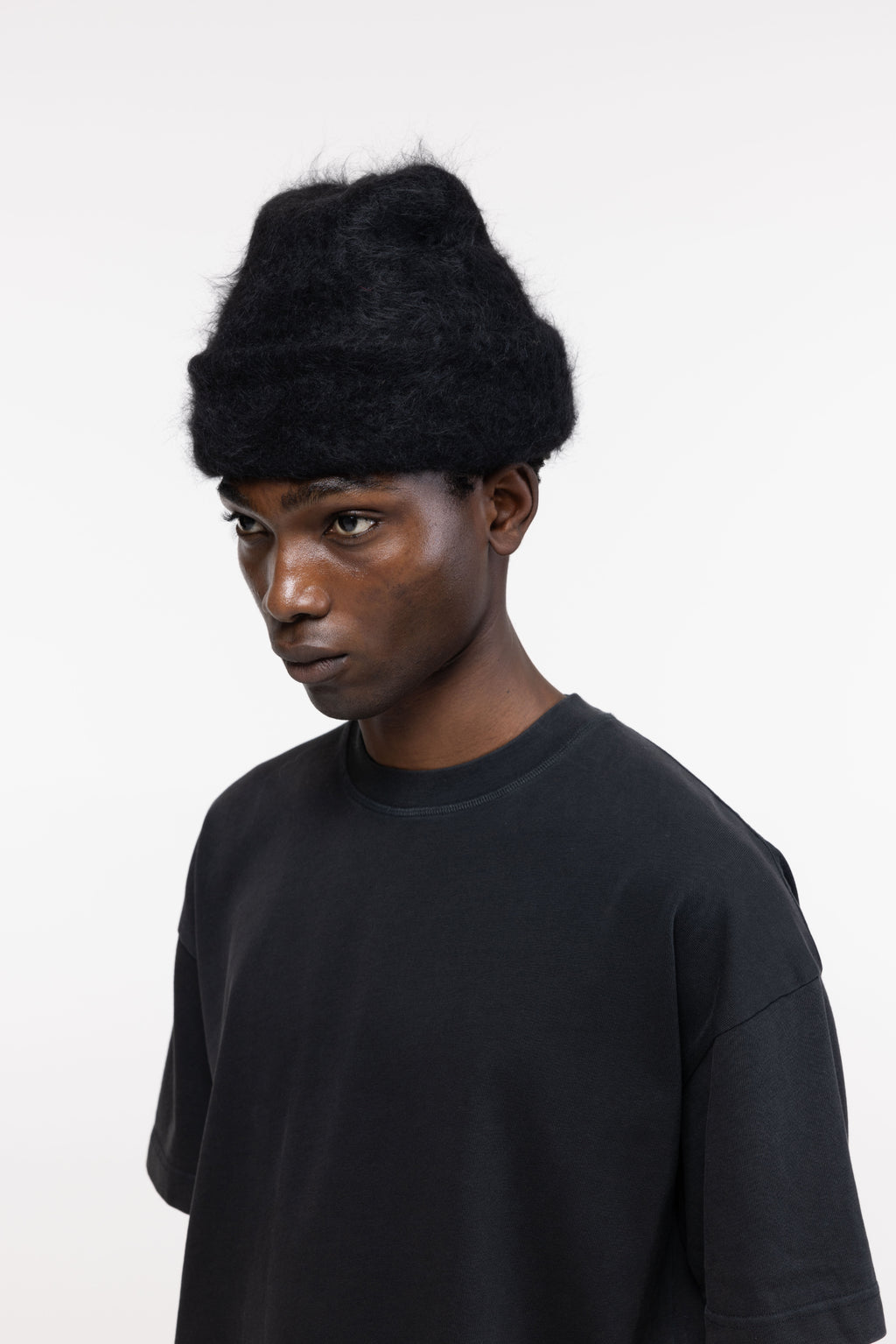 Cole Buxton | Blank Alpaca Knit Beanie | Mens | Black
