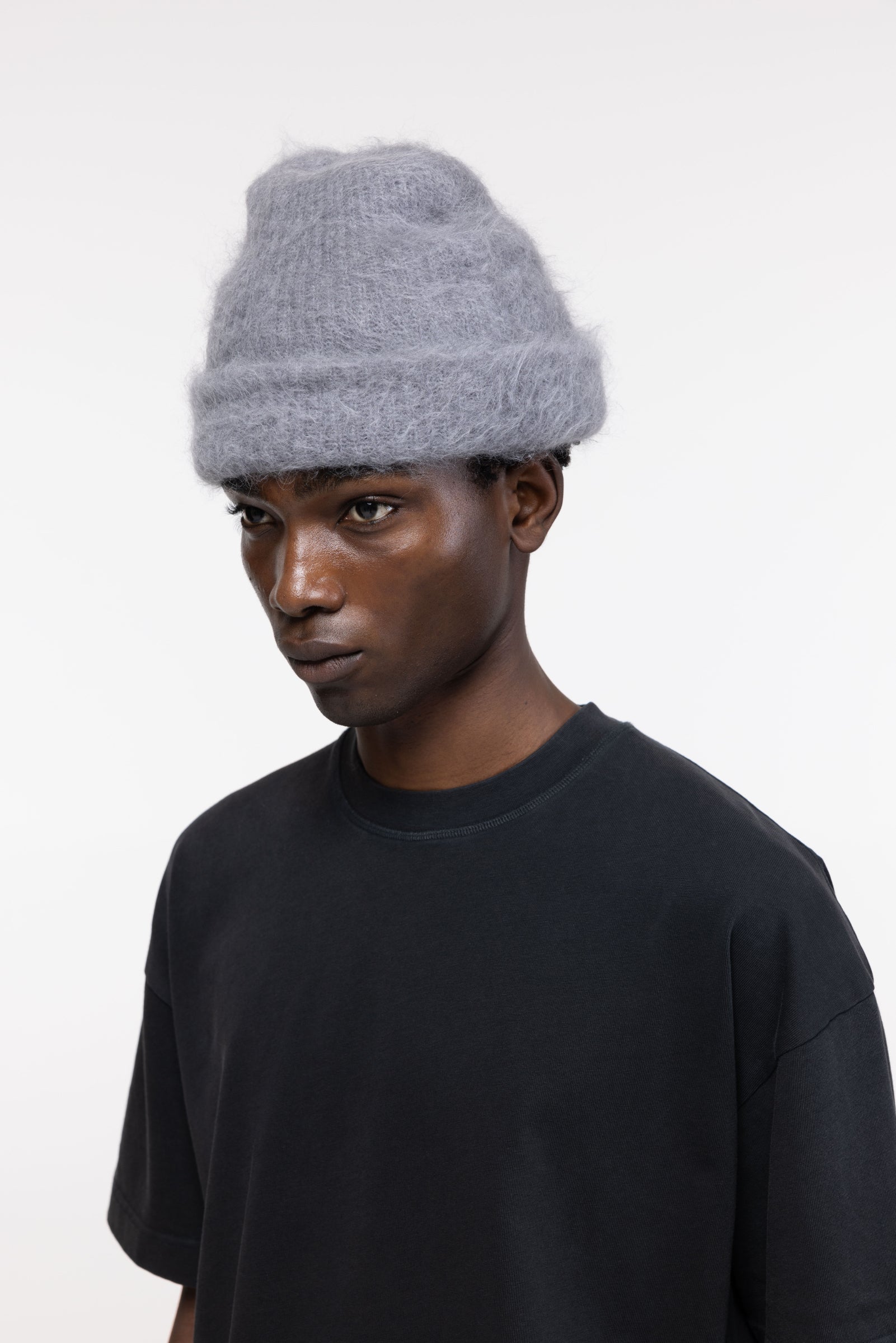 Cole Buxton | Blank Alpaca Knit Beanie | Mens | Grey