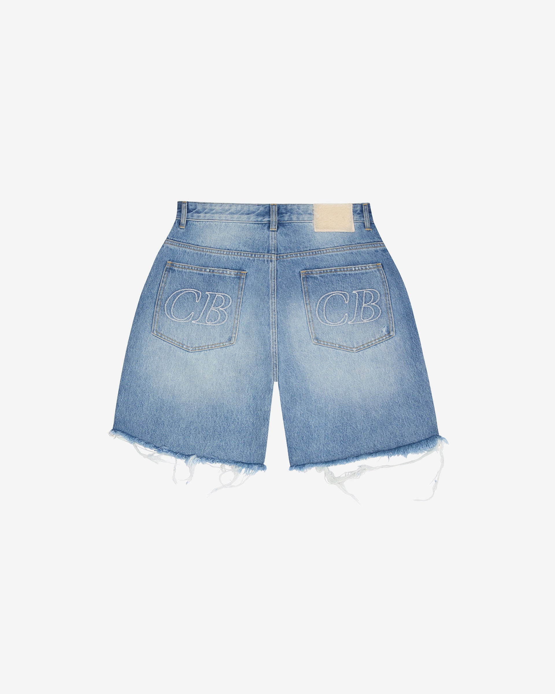 Cole Buxton | Distressed Denim Shorts | Men's | Blue