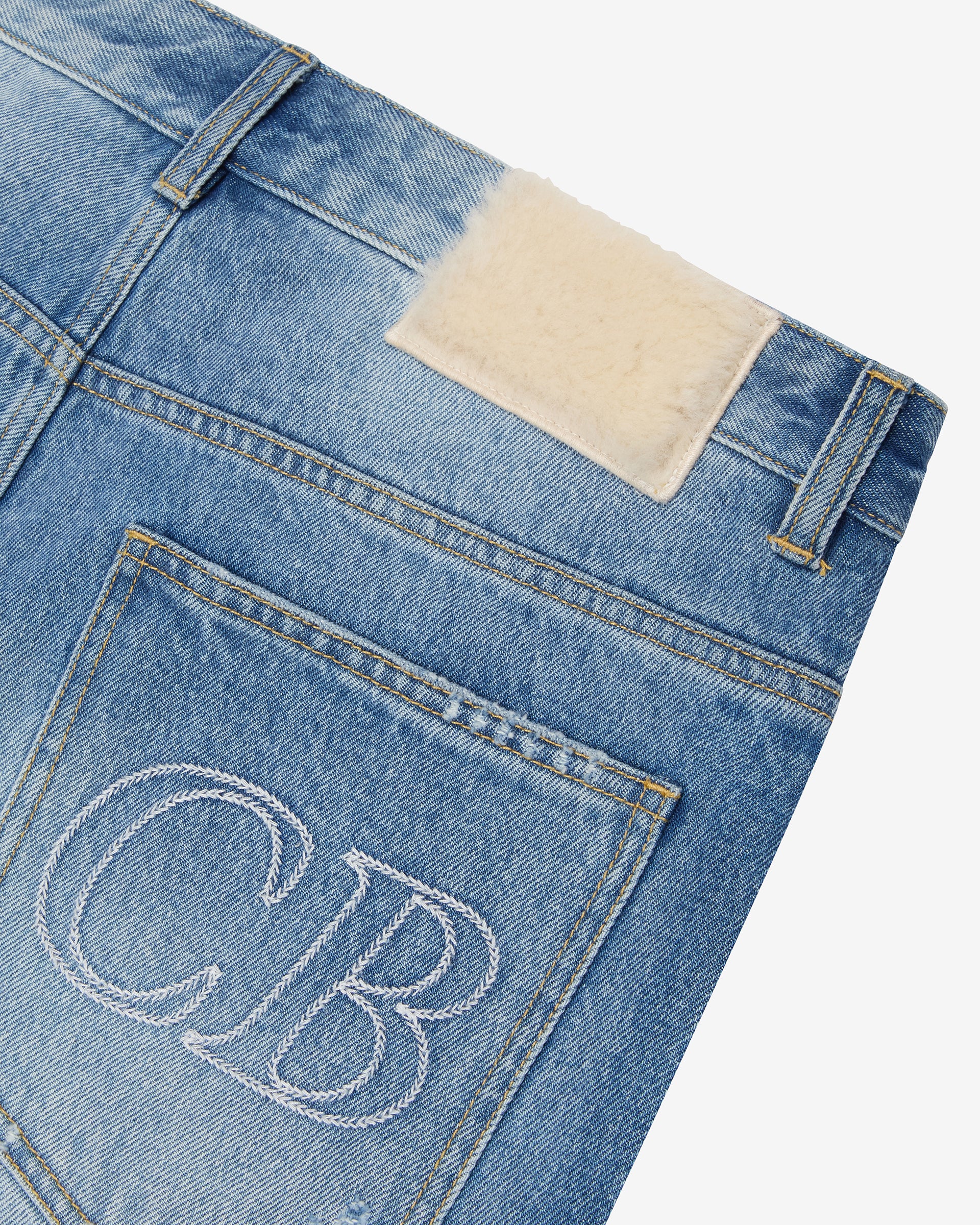 Cole Buxton | Distressed Denim Shorts | Men's | Blue