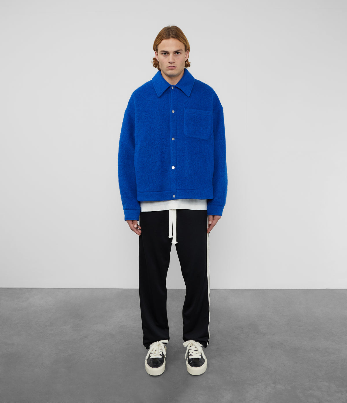Cole Buxton | Overshirt | Mens | Wool | Cobalt Blue