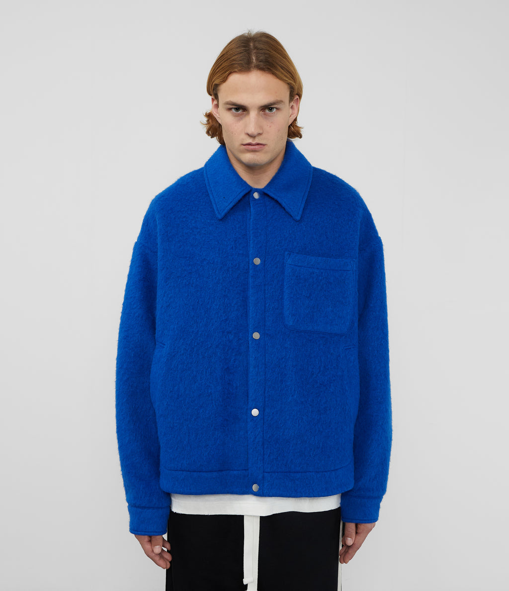 Cole Buxton | Overshirt | Mens | Wool | Cobalt Blue