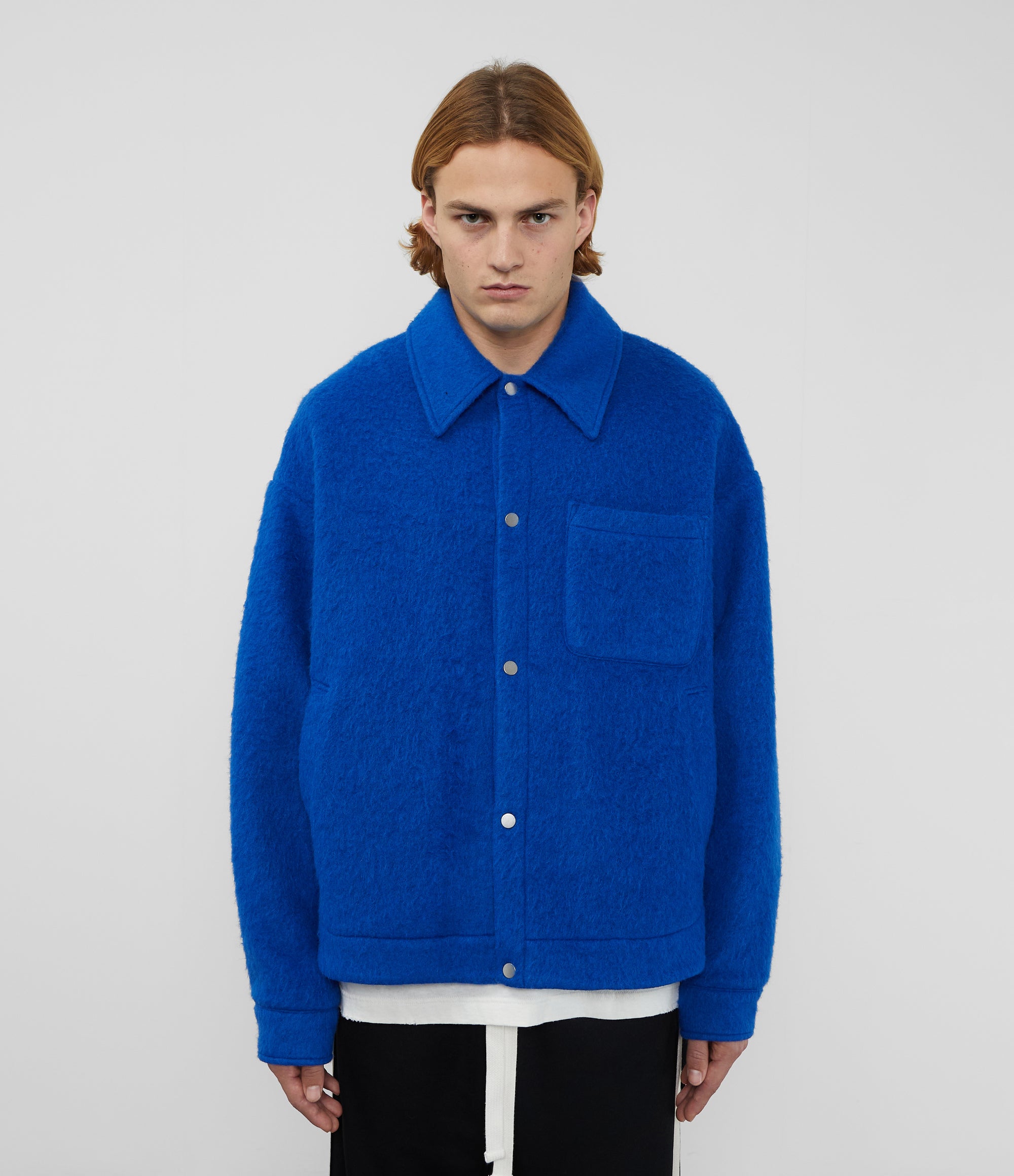Cole Buxton | Overshirt | Mens | Wool | Cobalt Blue