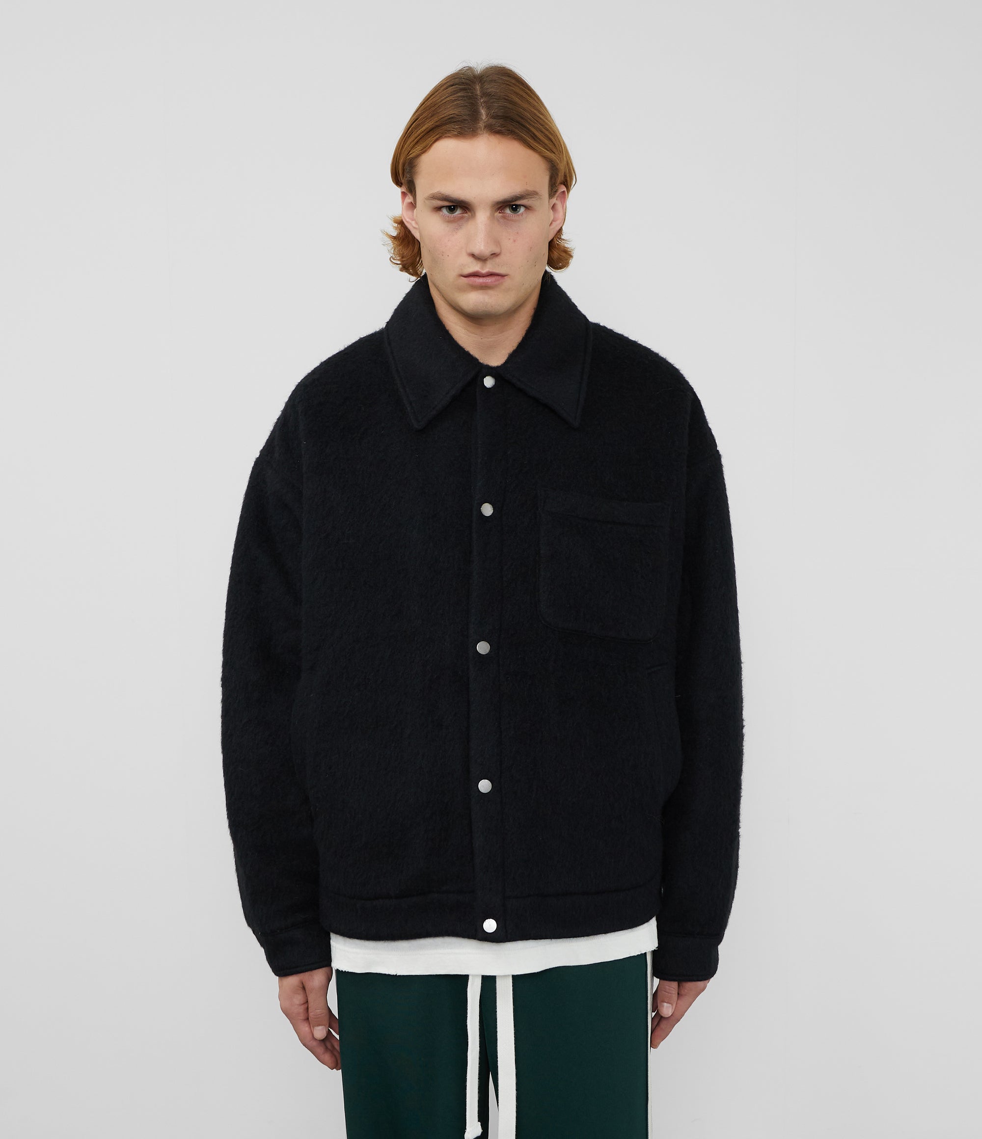 Cole Buxton | Overshirt | Mens | Wool | Black