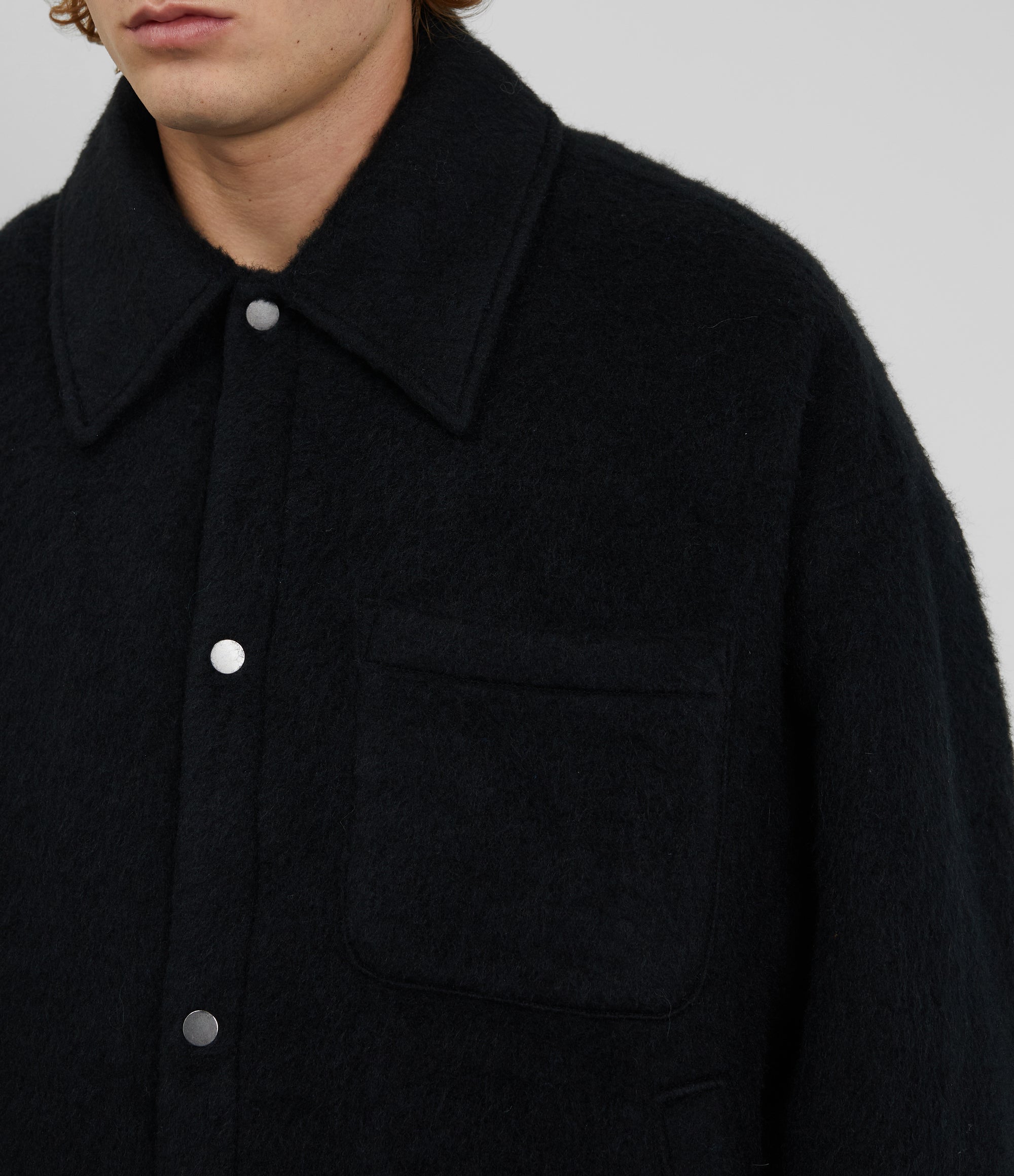 Cole Buxton | Overshirt | Mens | Wool | Black