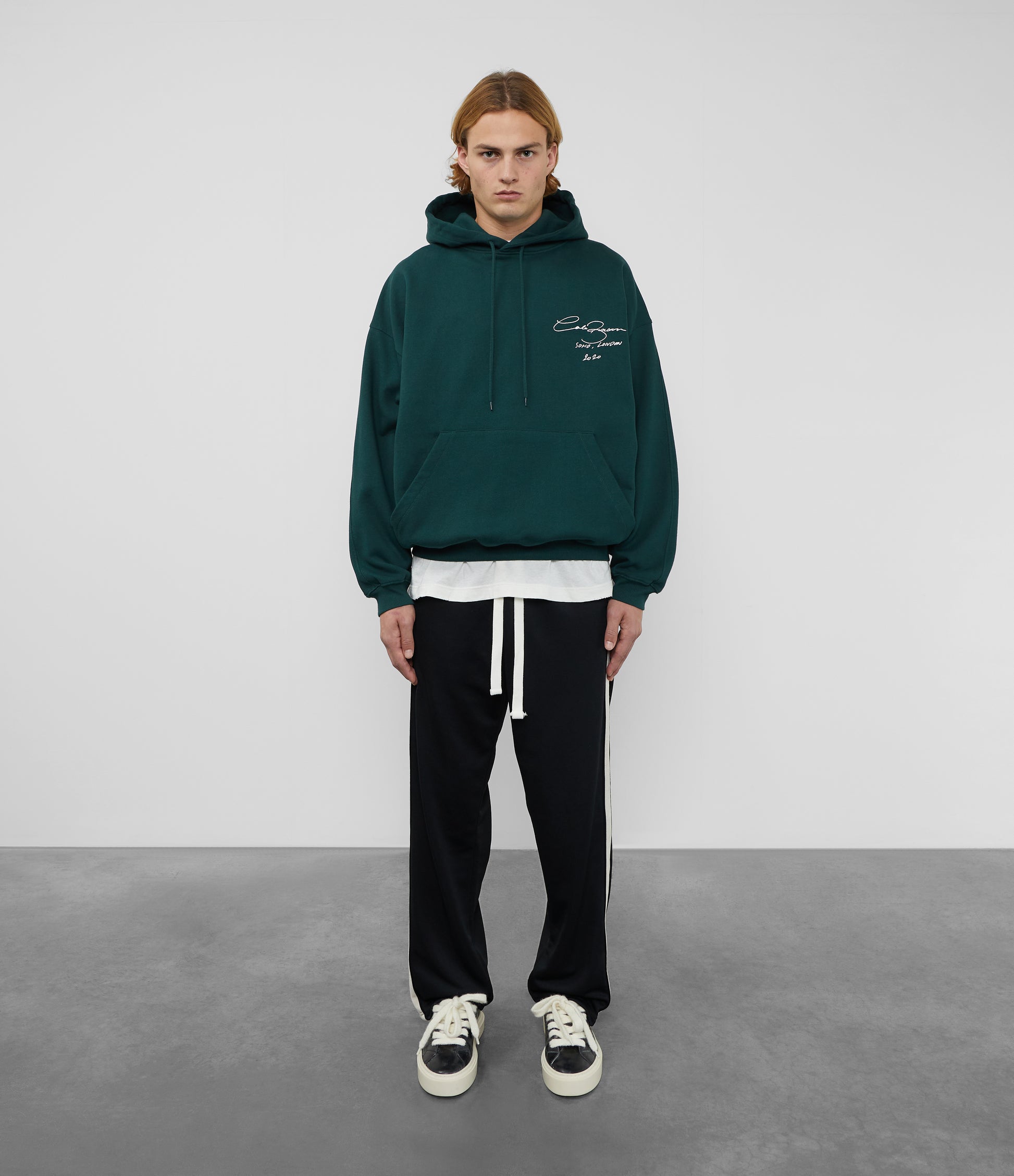Cole Buxton | Signature Hoodie | Mens | Cotton | Forest Green
