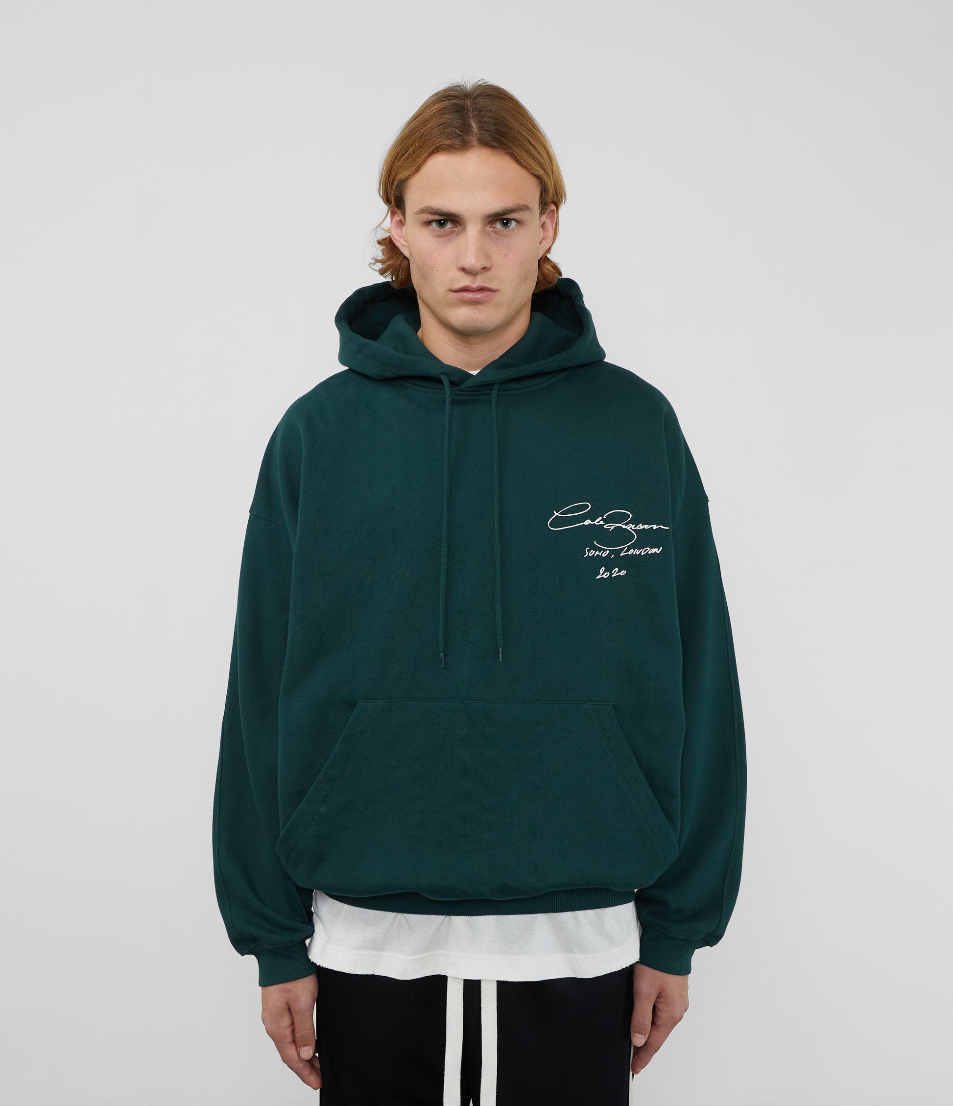 Cole Buxton | Signature Hoodie | Mens | Cotton | Forest Green