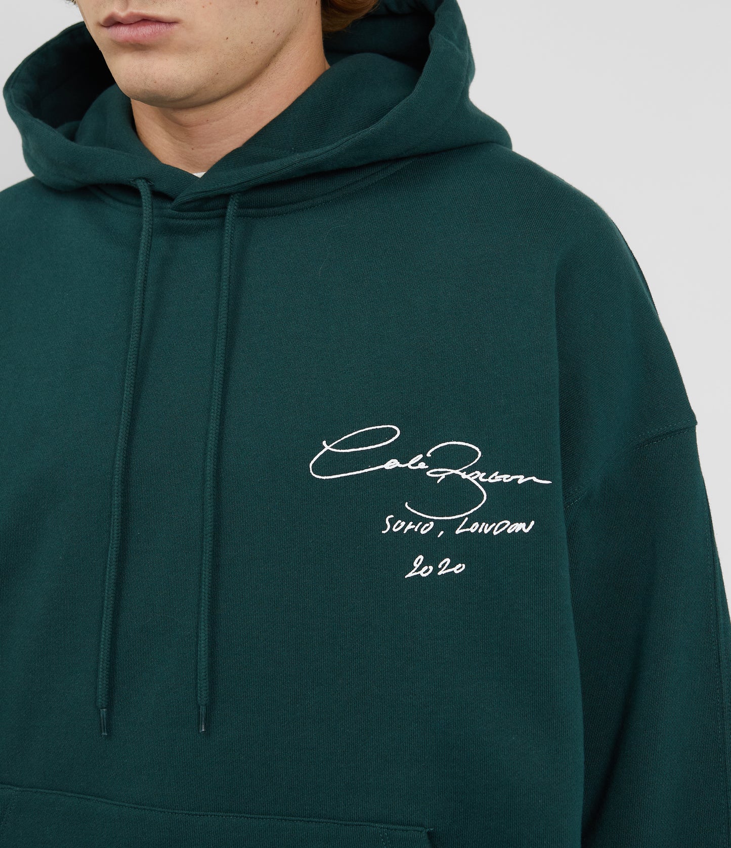 Cole Buxton | Signature Hoodie | Mens | Cotton | Forest Green