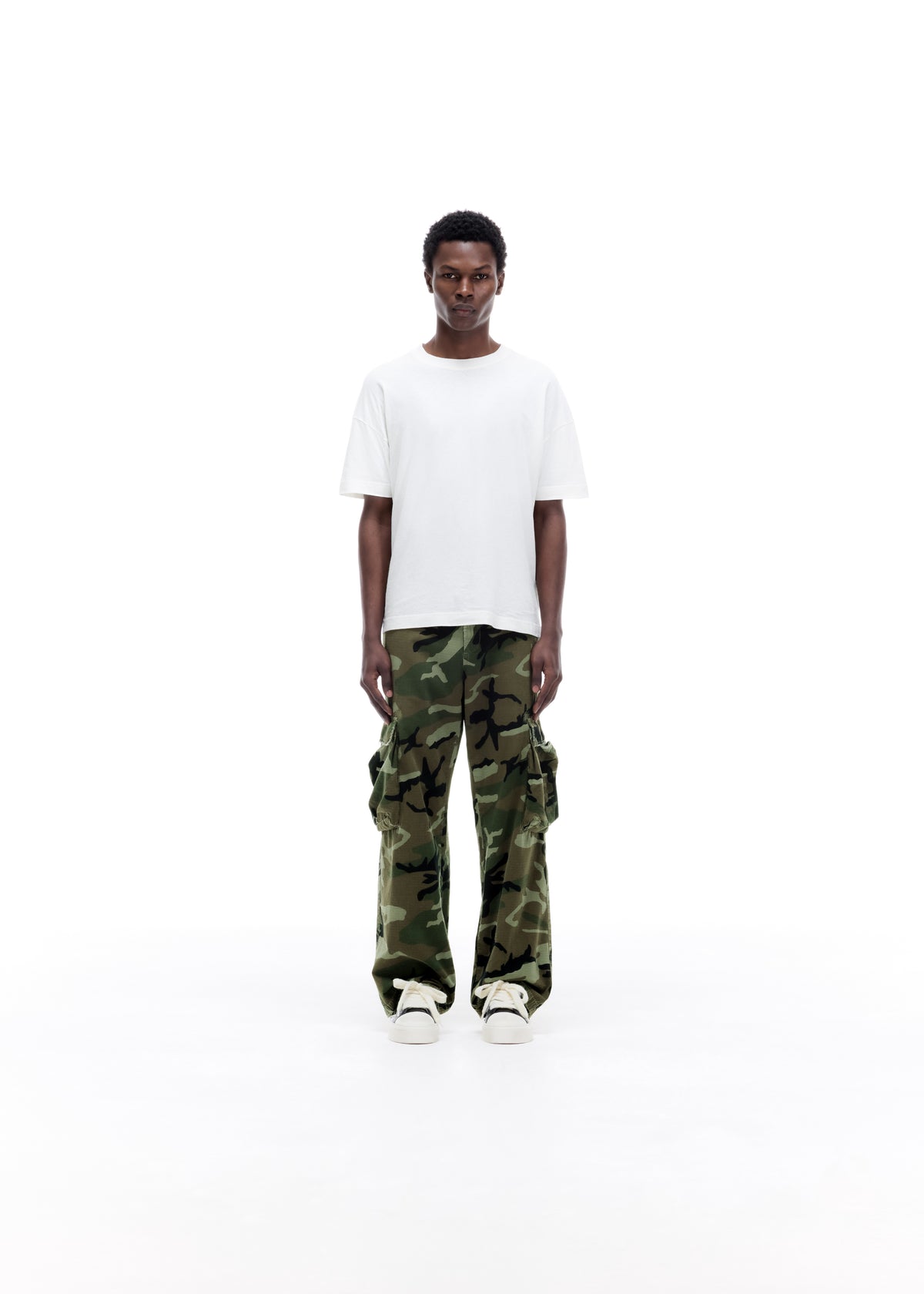 RIPSTOP CAMO CARGO TROUSERS